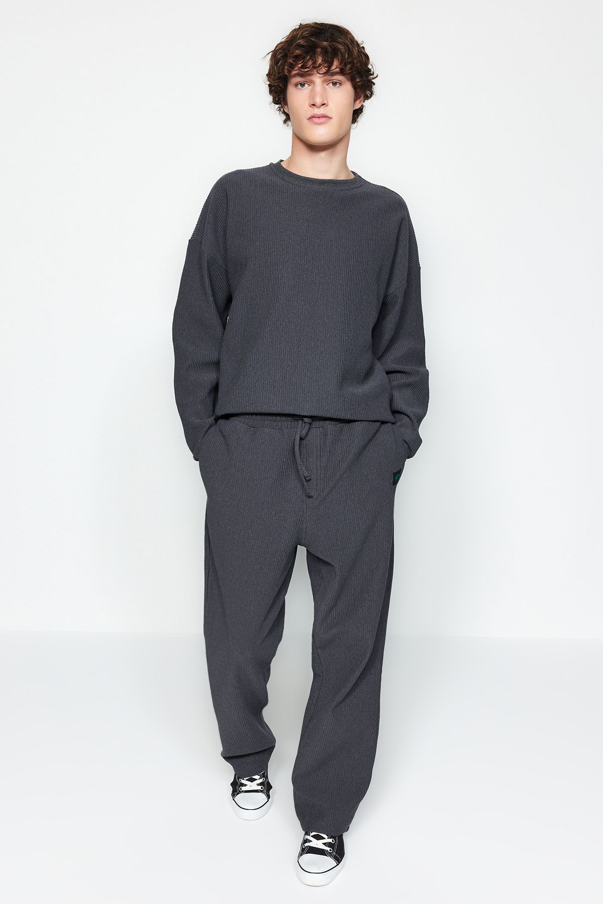 Grey sweatpants and sweatshirt sale
