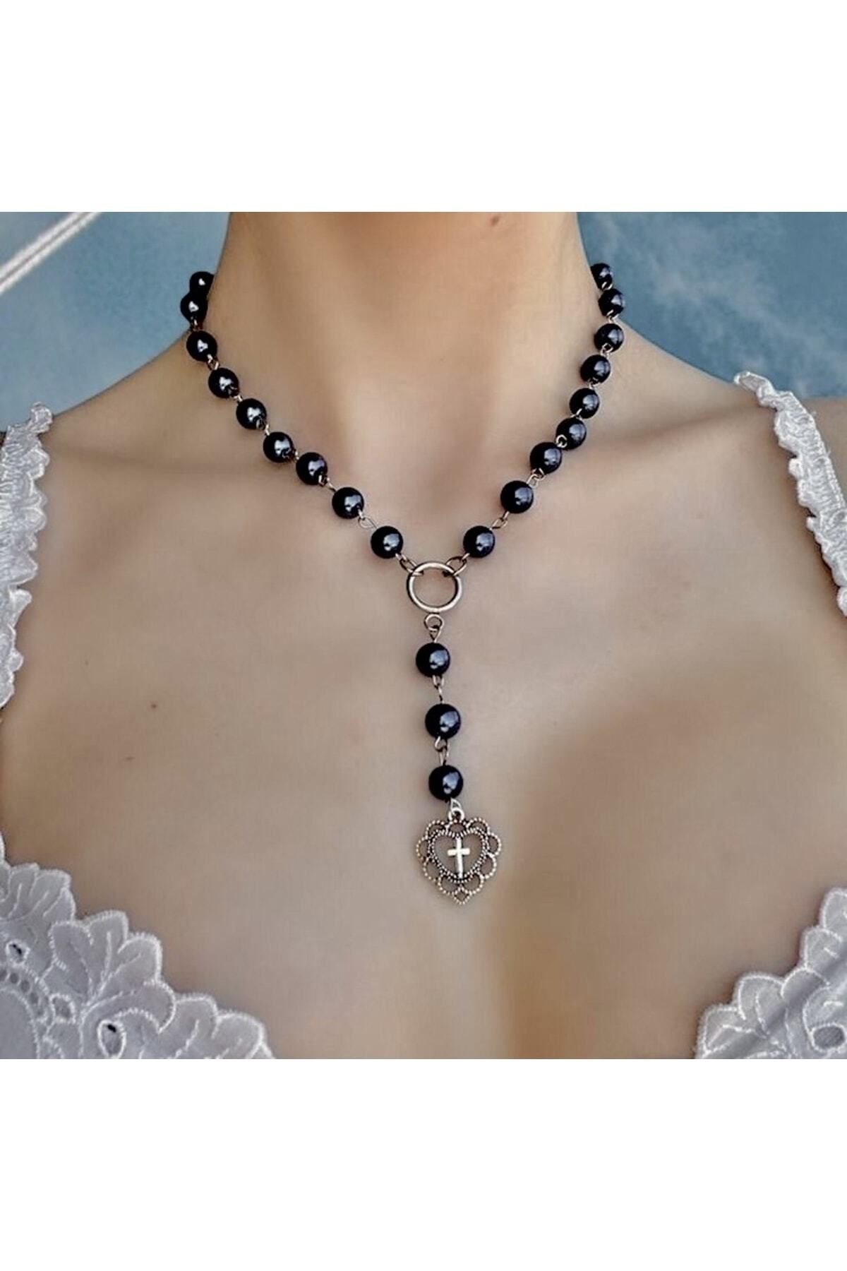 hbtasarim Necklace Black Stylish night Trendyol