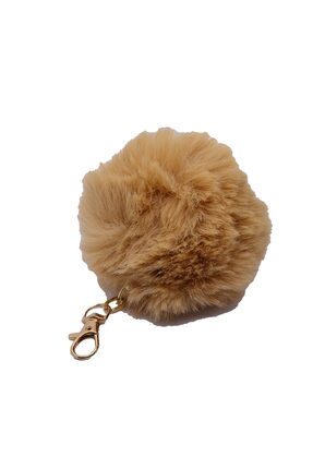 Stone Design Bracelet Sütlü Kahve Peluş Anahtarlık