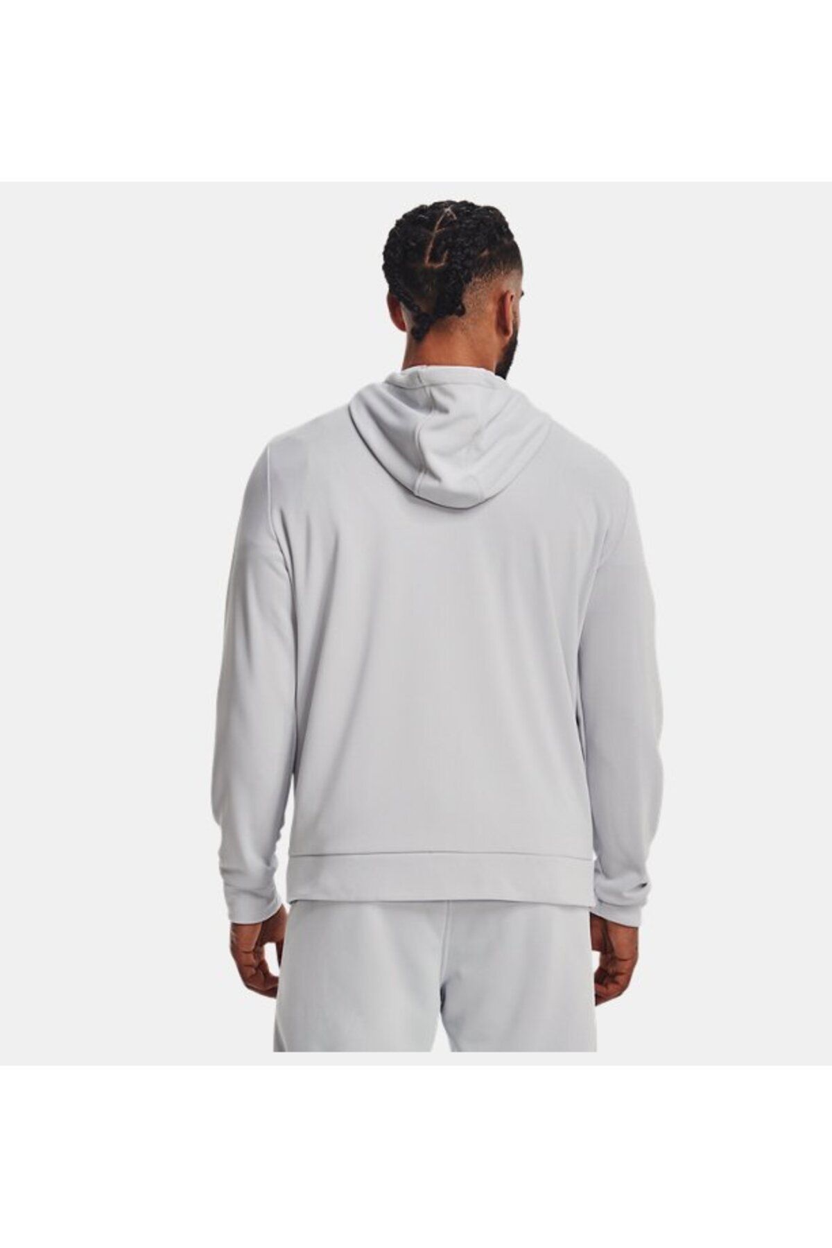 سویشرت ورزشی سفید مردانه آرمور Fleece® با اندازه کامل Zipper Hooded Upper 1373357 014 Under Armour