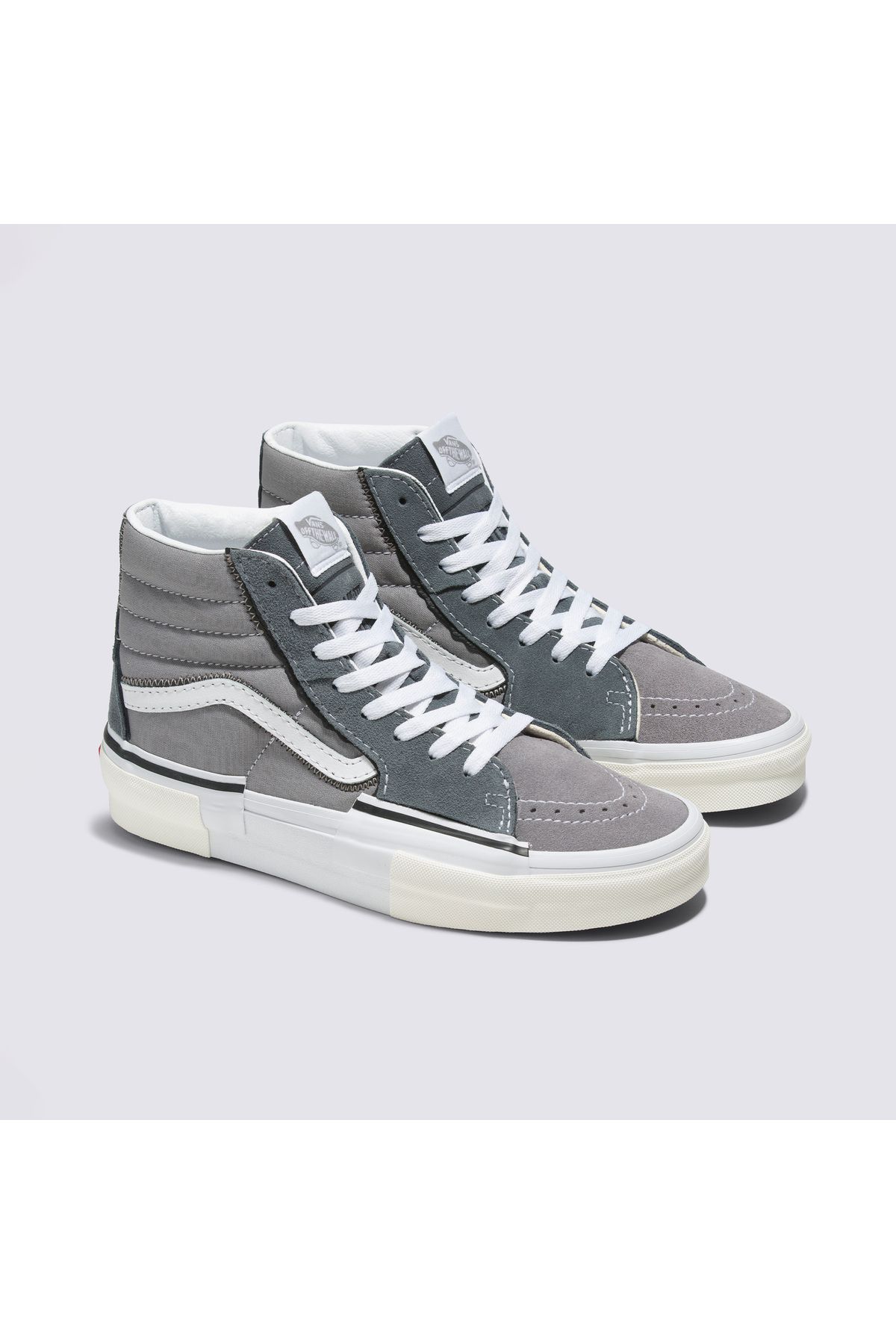 Gray and white vans hot sale