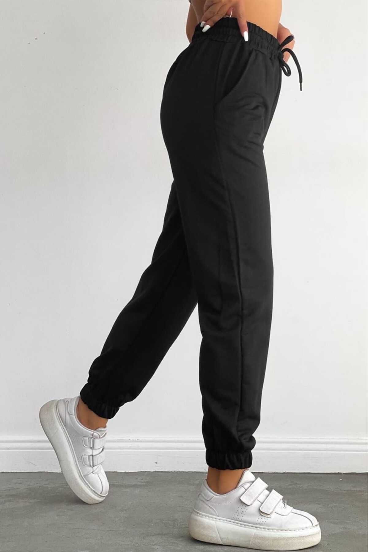 MK Sweatpants Black Joggers Trendyol