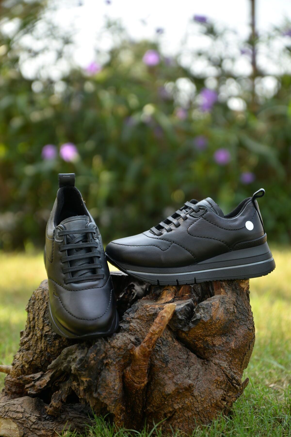 Stylish black casual shoes sales
