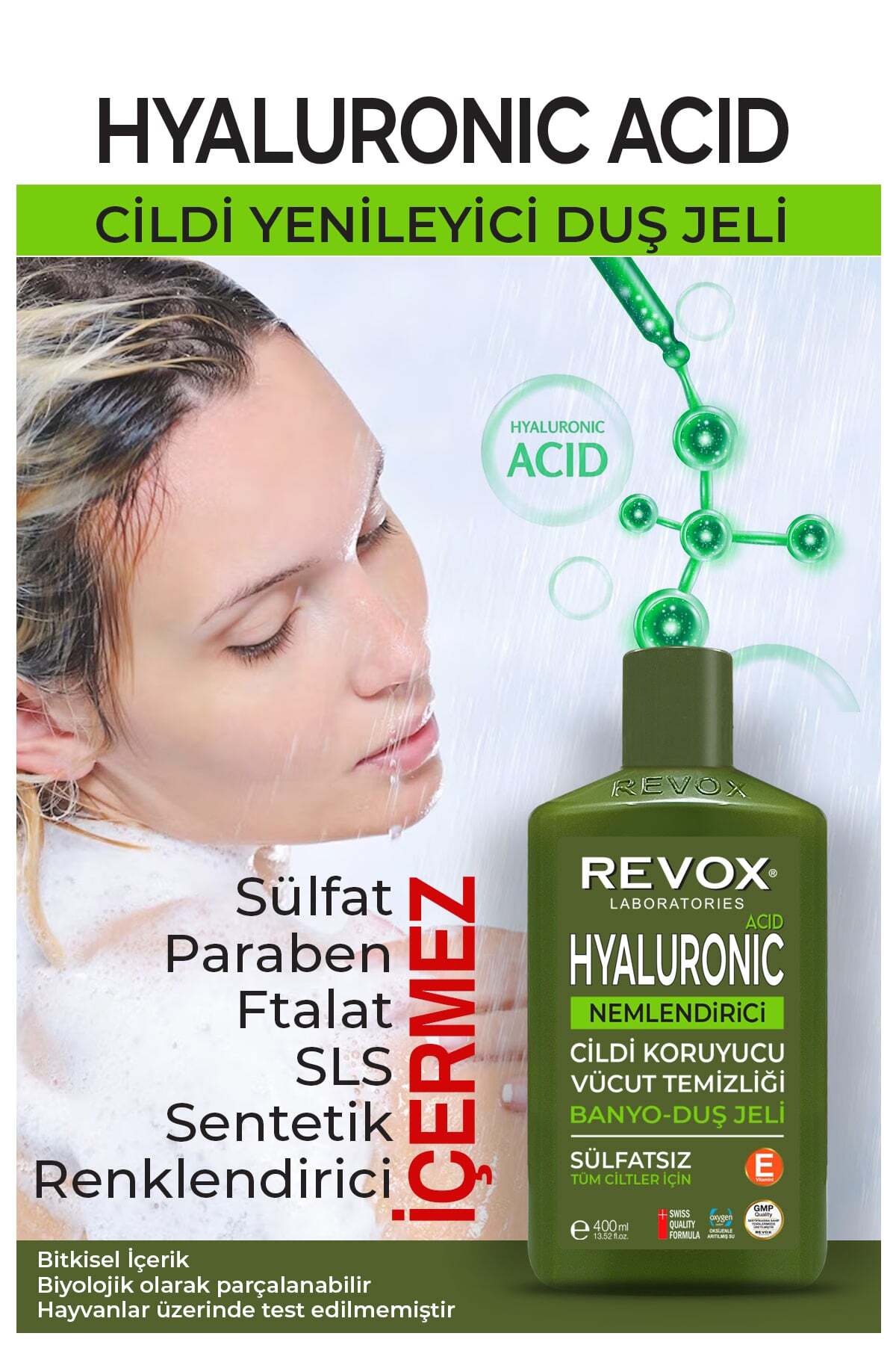 ژل و کرم دوش زنانه – مردانه  Revox | Coenzyme+Hyaluronicacid اورجینال - تصویر 7