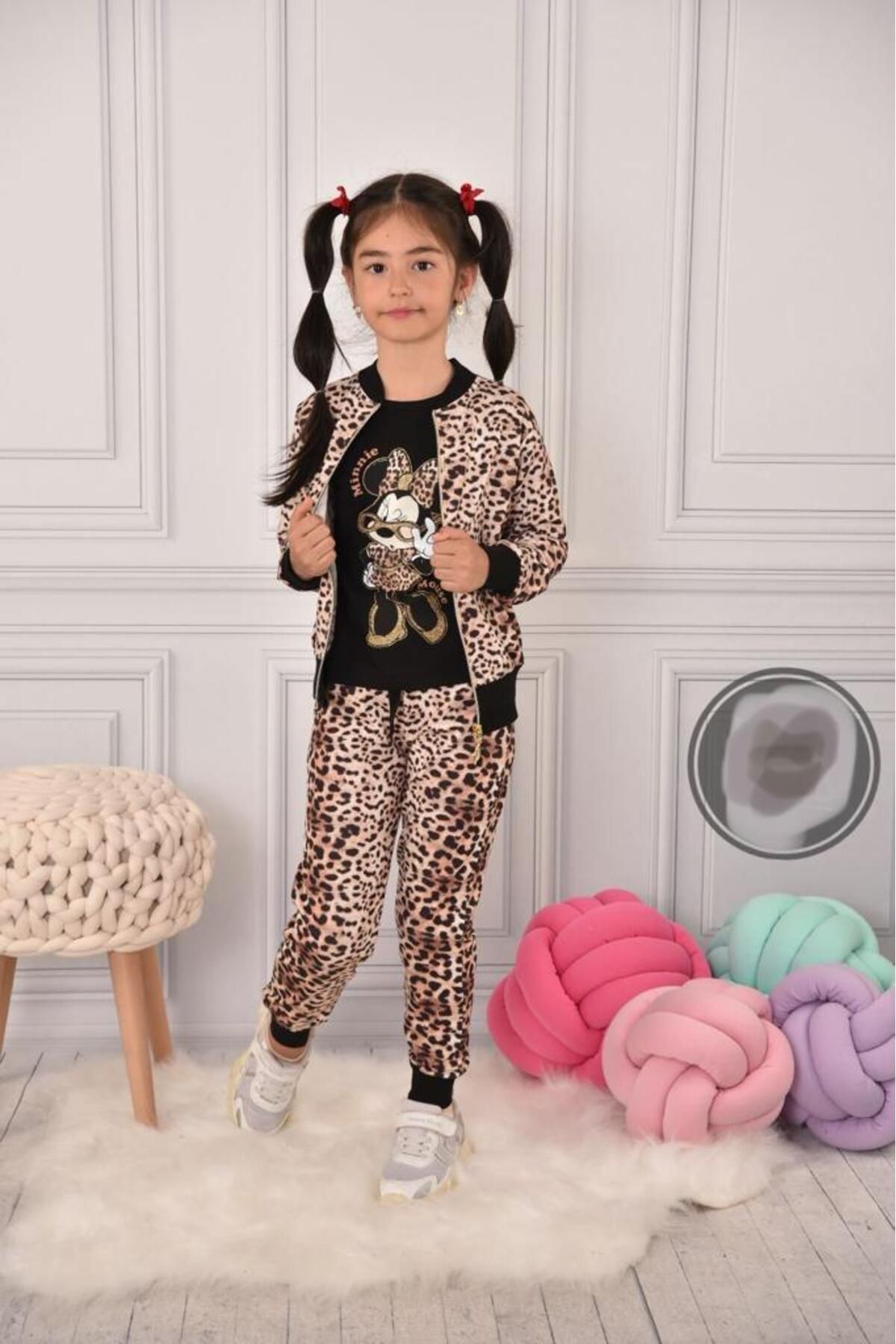 Baby girl leopard hot sale print tracksuit