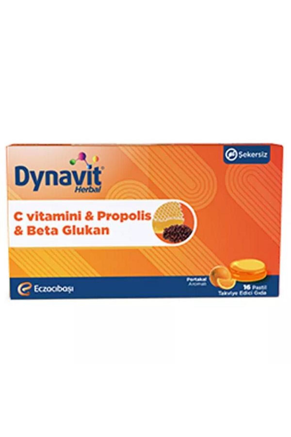 Dynavit Herbal Vitamin C Propolis ve Betaglukan 16 Pastil