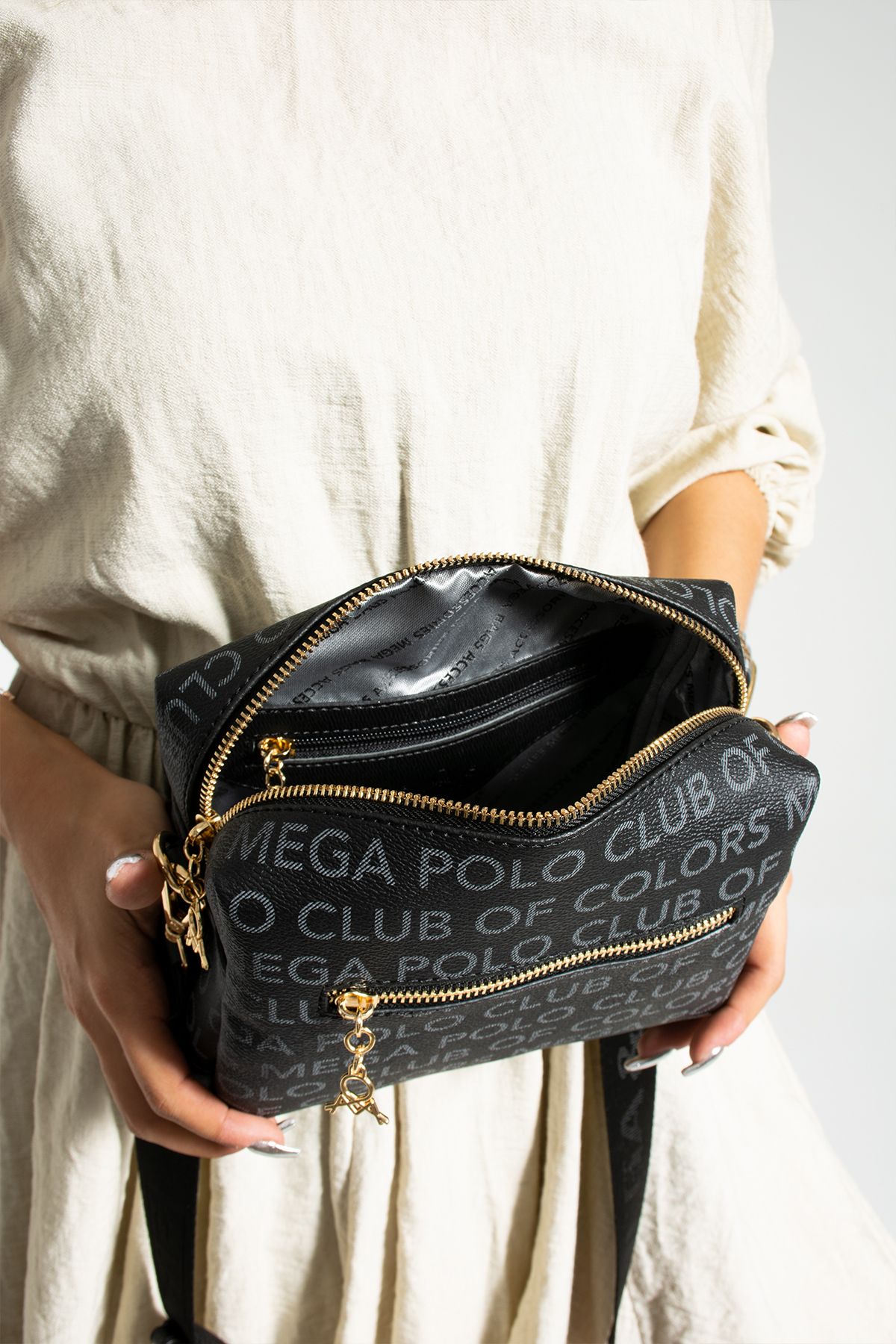 YOGII Shoulder Bag - Black - Text Printed/Motto - Trendyol