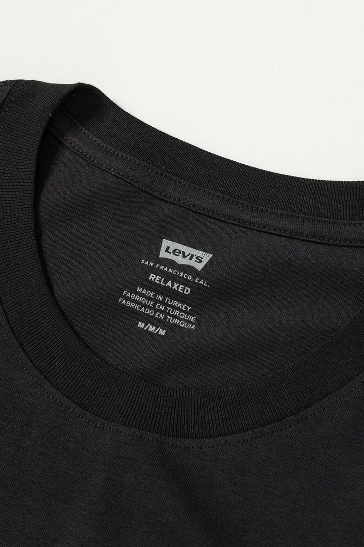 تی شرت مشکی مردانه دوچرخه مناسب با آرم 100 ٪ پیراهن پنبه ای A2082 Levi's