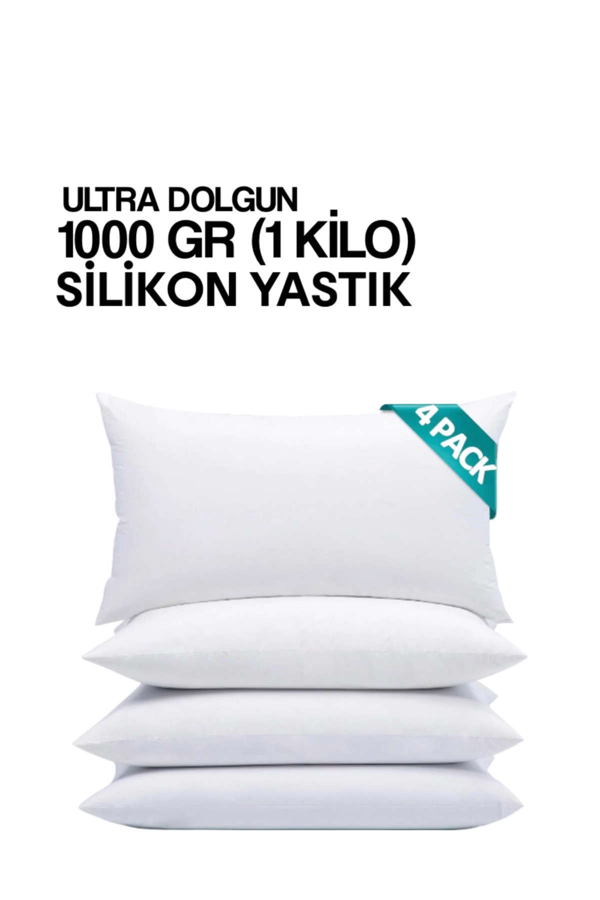 4Pcs Ultra Plump 1000g Sleeping Pillow 100% HCS Silicone Washable Fullest Pound Pillow