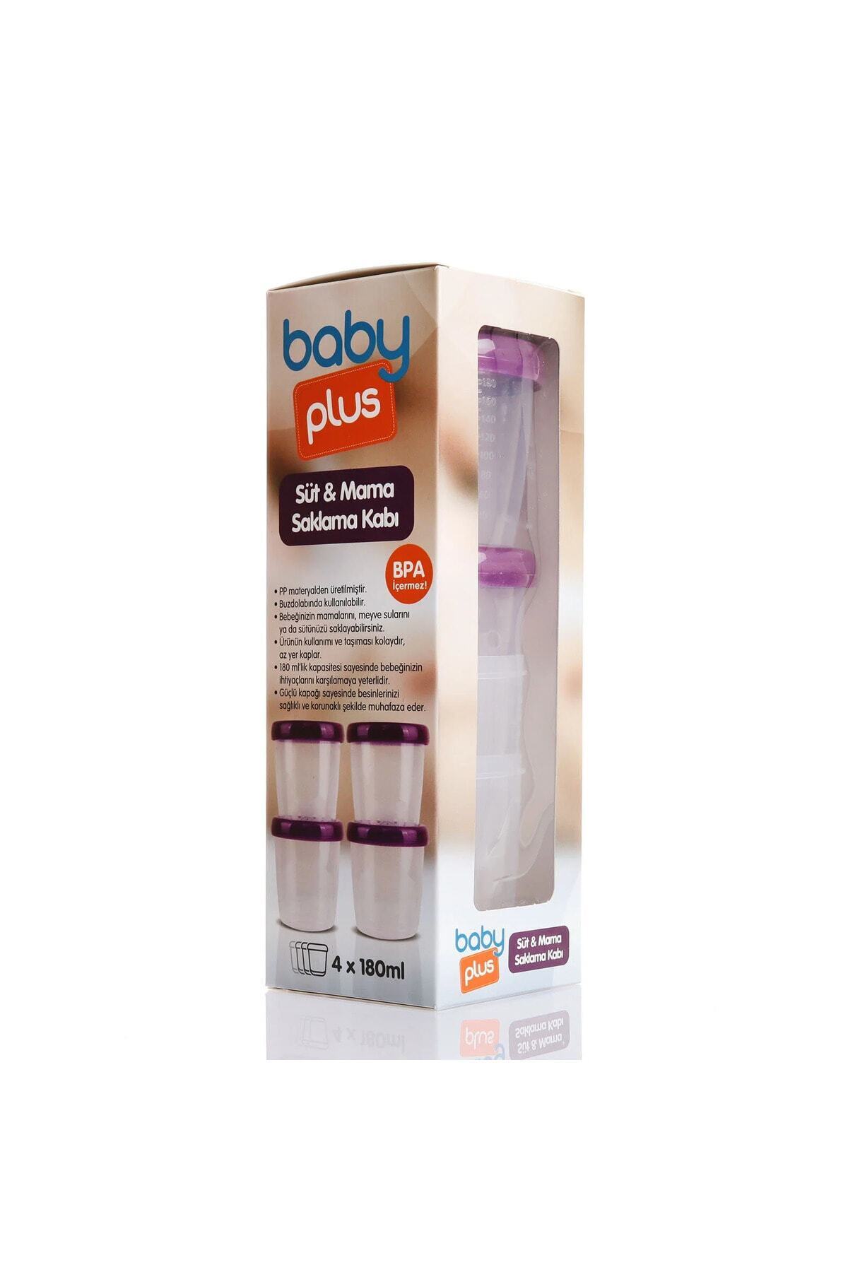 Süt ve Mama Saklama Kabı 4lü 180 ml 3