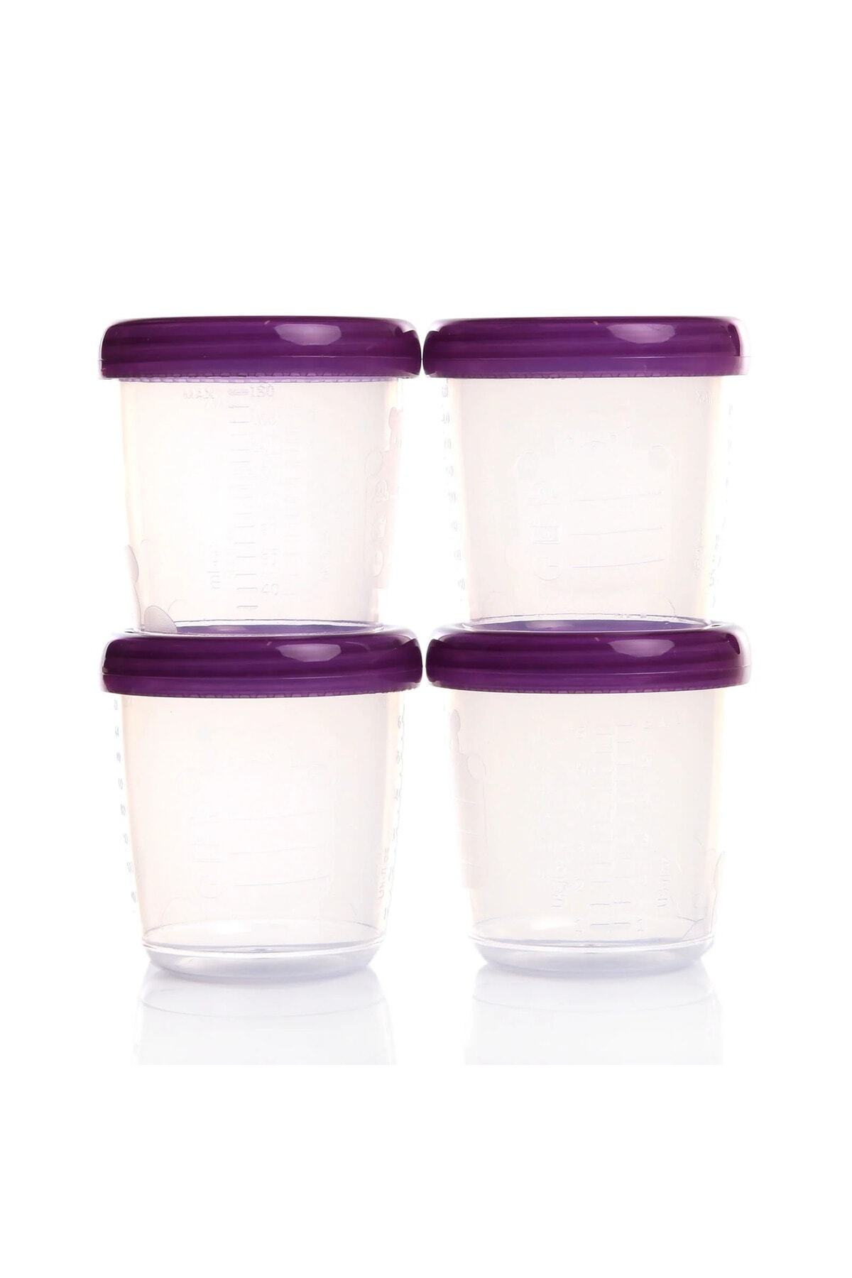 Süt ve Mama Saklama Kabı 4lü 180 ml 2