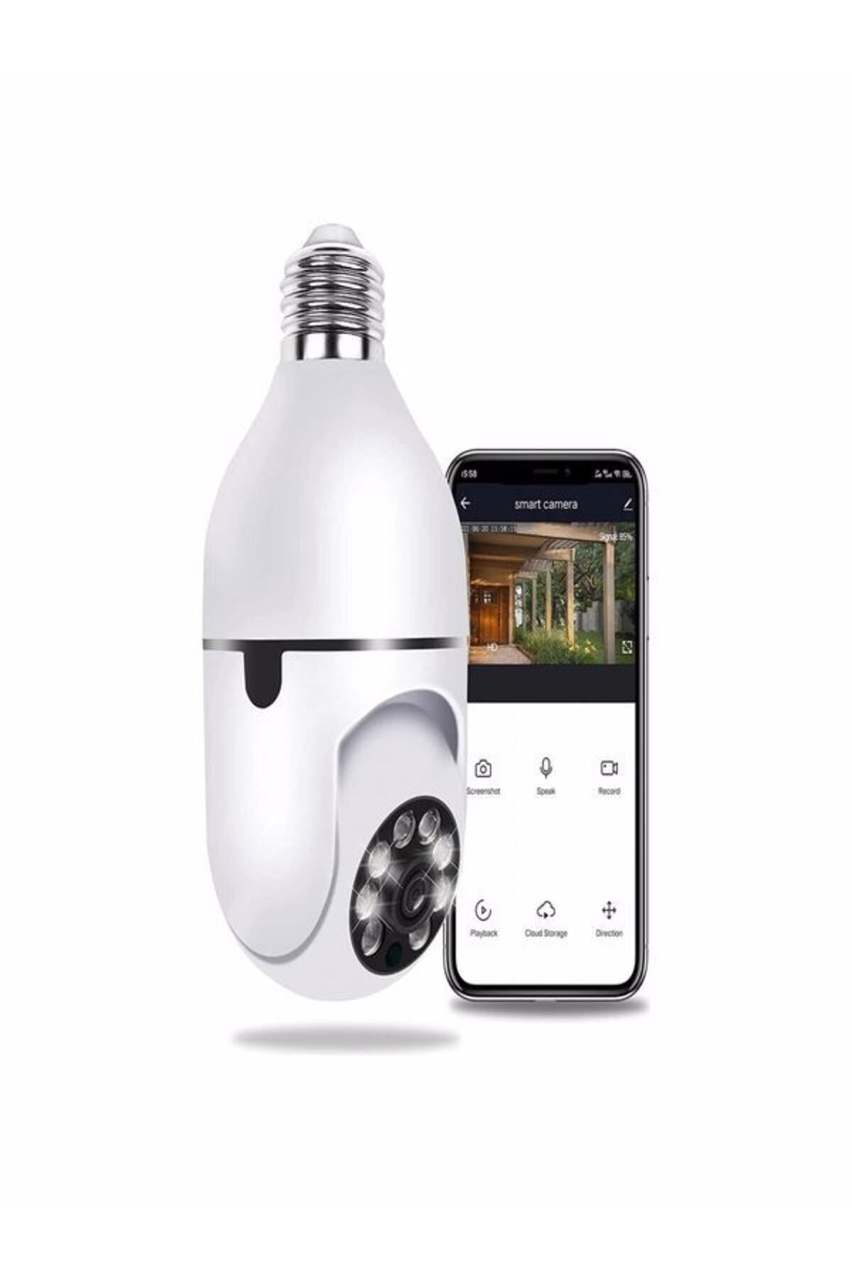 360 Ptz Ip Kamera Gece Görüş Kablosuz Bebek Güvenlik Akıllı Ampul Wifi Kamera E27 Duy Tip