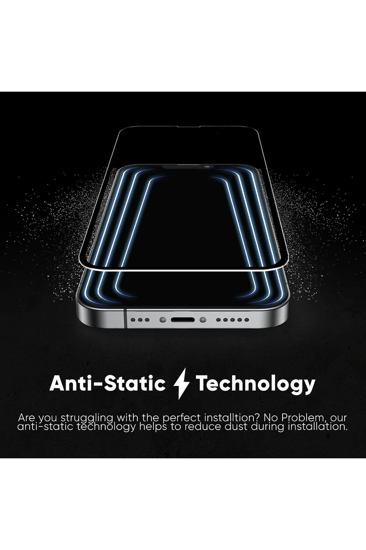 IPhone 15 Plus Uyumlu Safir Ekran Koruyucu HD Tam Kaplayan 5D Full Koruma Antistatic Temperli Cam 7