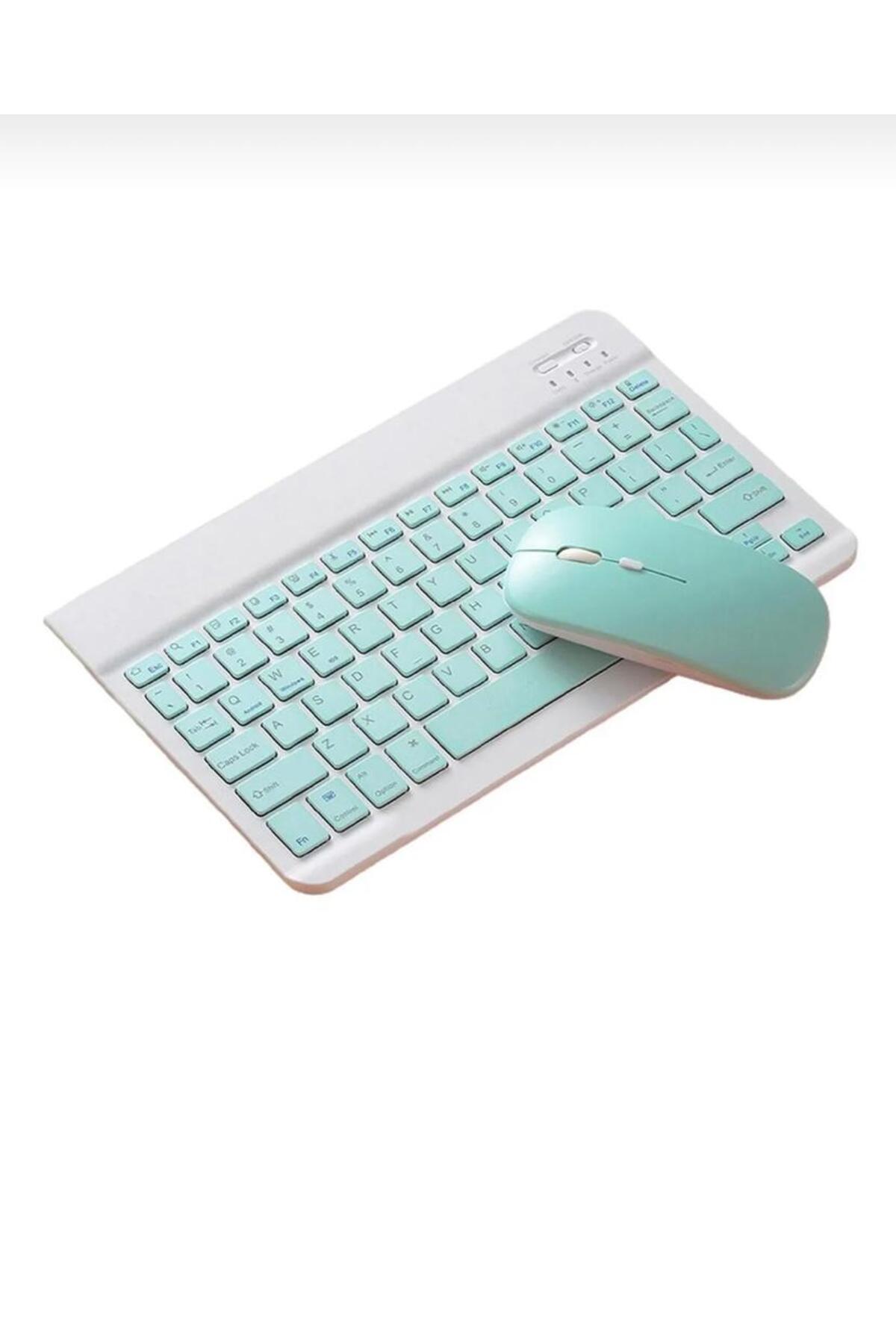 Samsung Galaxy Tab S9 Uyumlu Kablosuz Bluetooth Klavye+Mouse Set 2