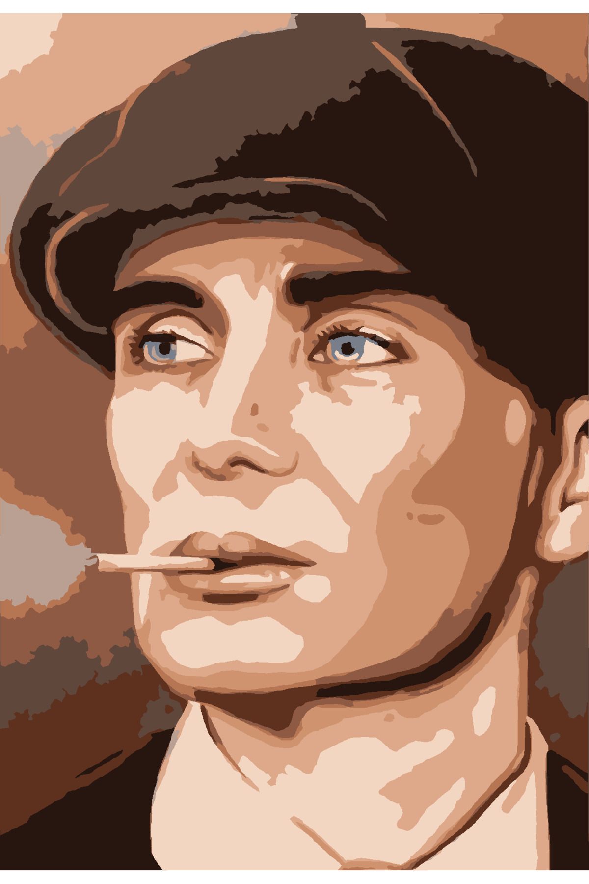 Hobiart-Tommy Shelby Canvas Painting By Numbers Set Includes Paint and Brush 2