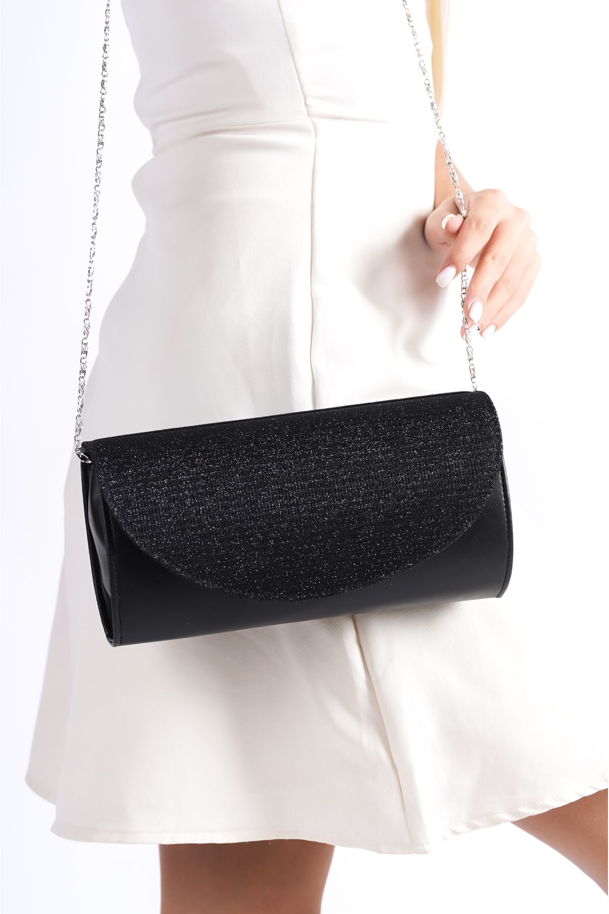 Envelope Clutch Bag Chain Glitter Handbags Elegant Fashion Formal Party  Handbags Black - Walmart.com