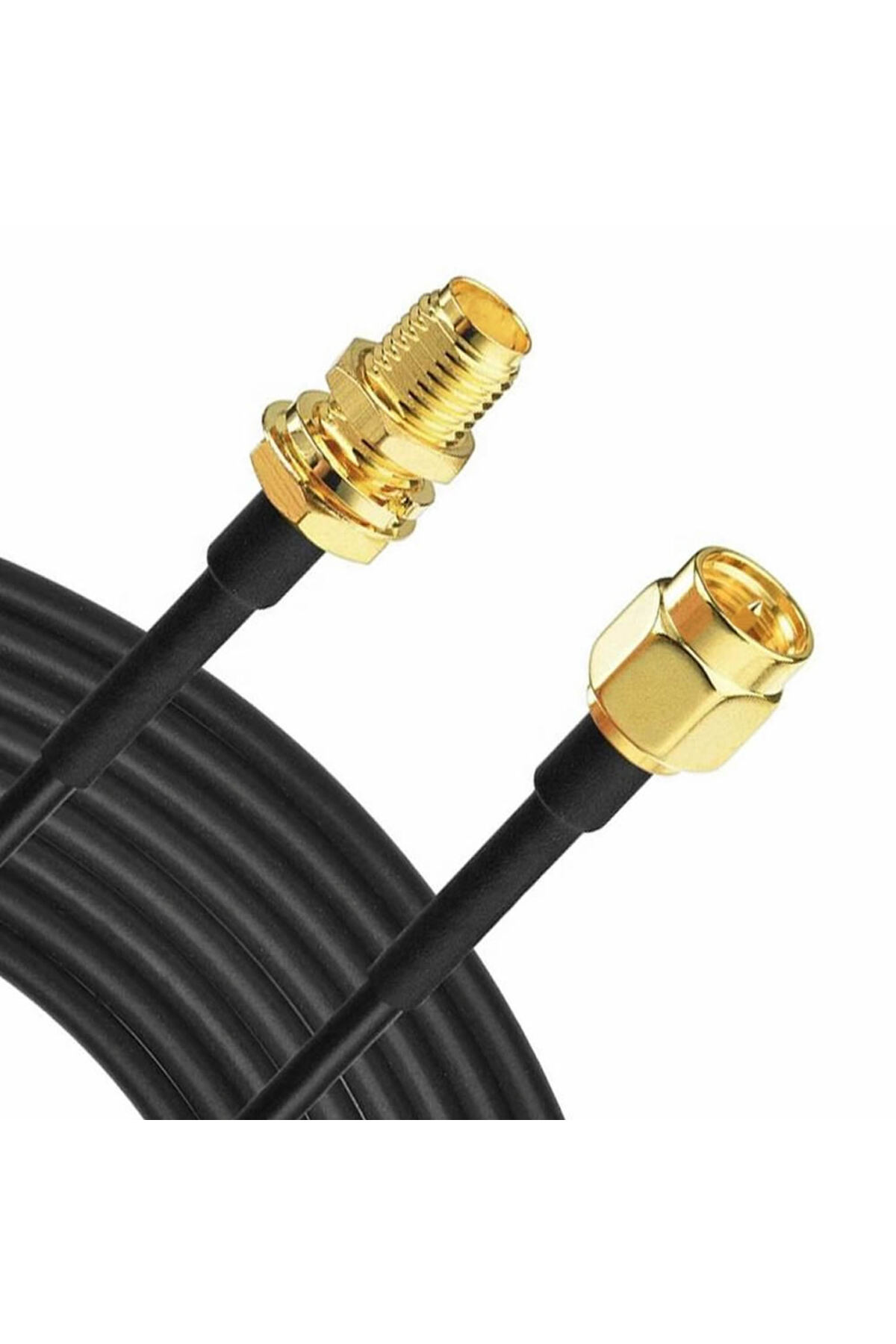 RG174 50 ohm Koaksiyel SMA Erkek Dişi 10 Metre Kablo RF Sinyal Uzatma Kablosu 0-6Ghz Koeksiyel 6
