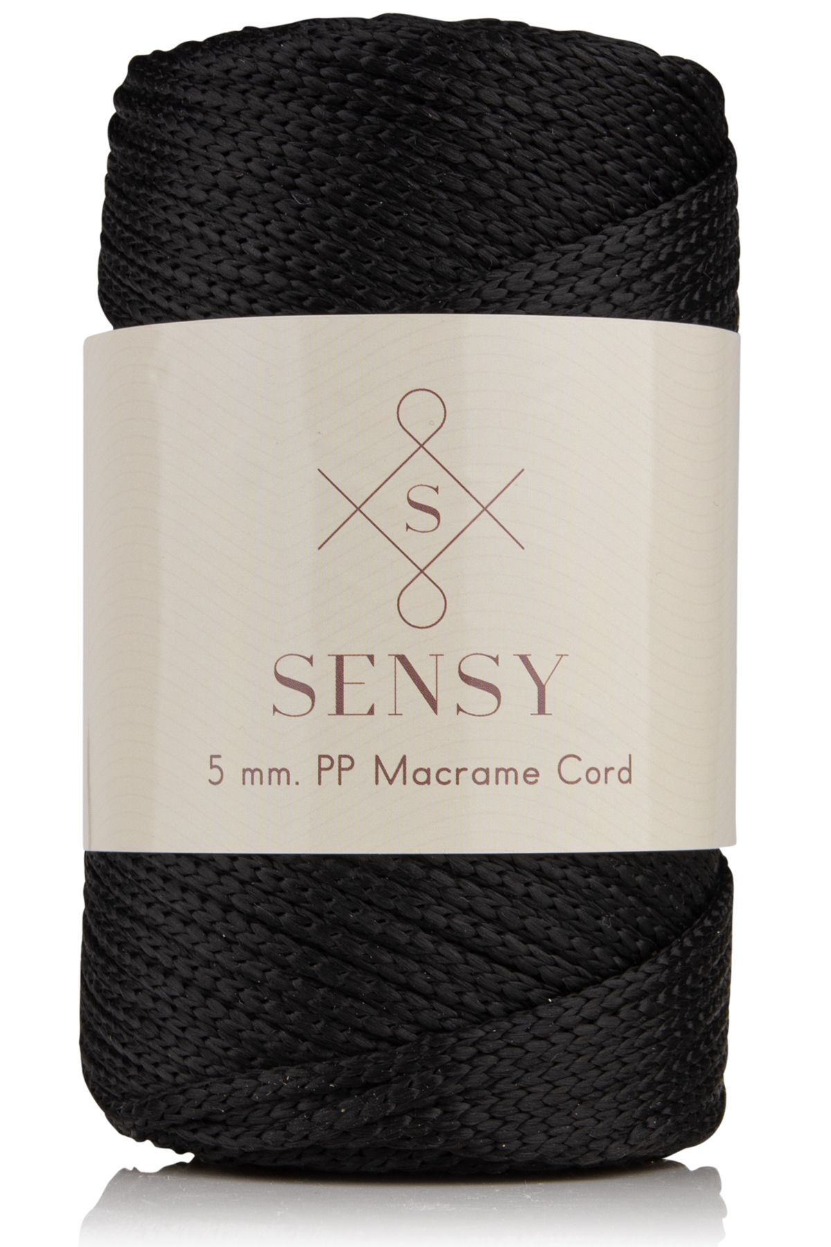SENSY-5 Mm - 400 gr Polyester Macrame Thread Black 95 M Polyester Macrame Thread Suppla Rope And Bag Thread 1