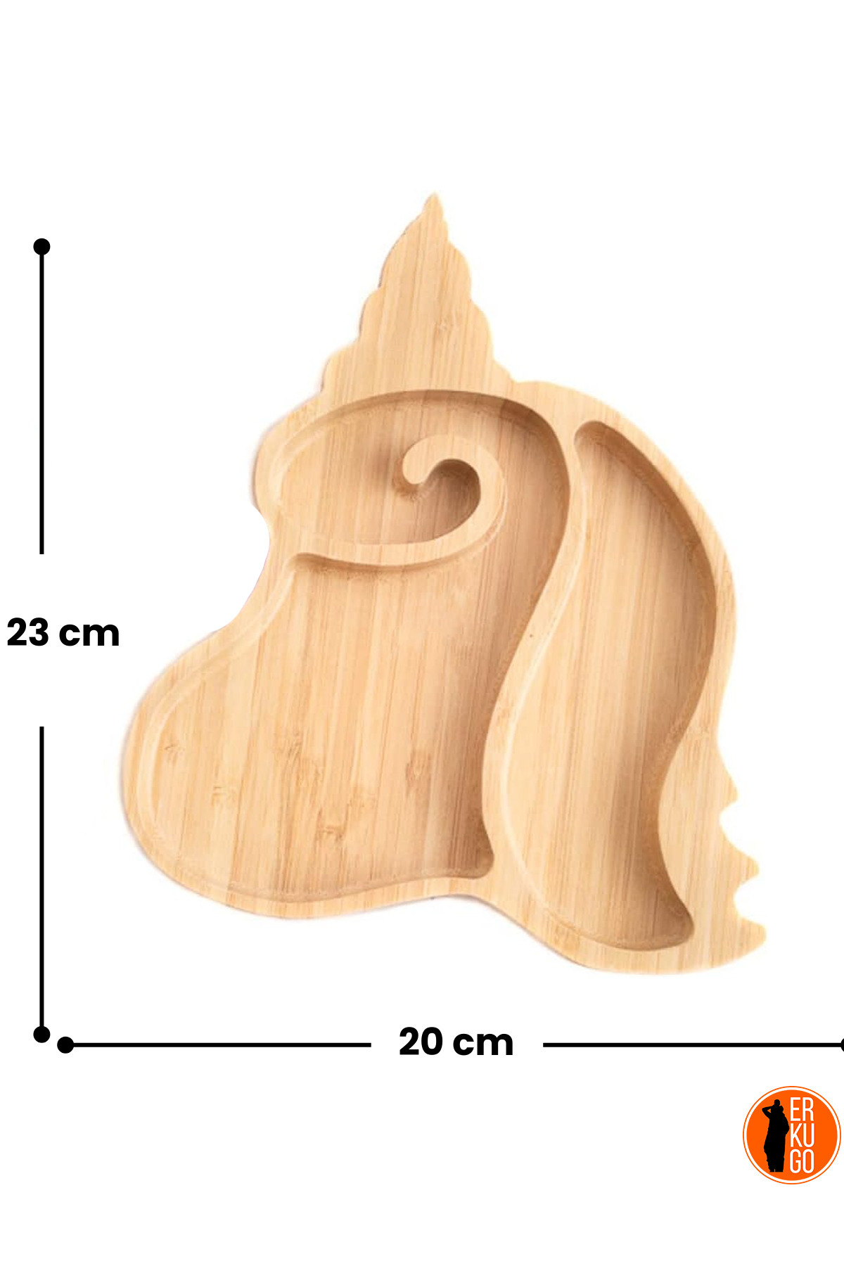 Genel Markalar Bambu Unicorn 2 Bölmeli Mama Tabağı, Doğal Bebek & Çocuk Mama Tabağı fotoğrafı 3 (önizleme)