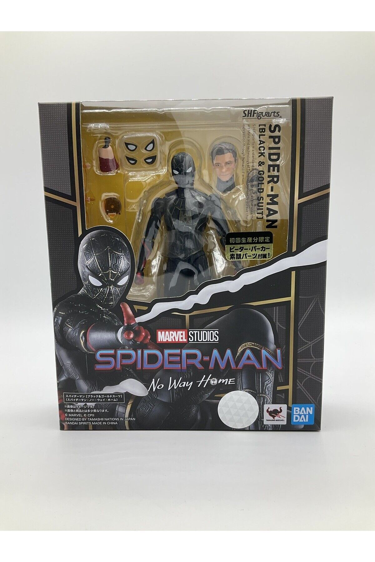 BANDAI Marvel S.H. Figuarts Spiderman No Way Home Black Gold Suite