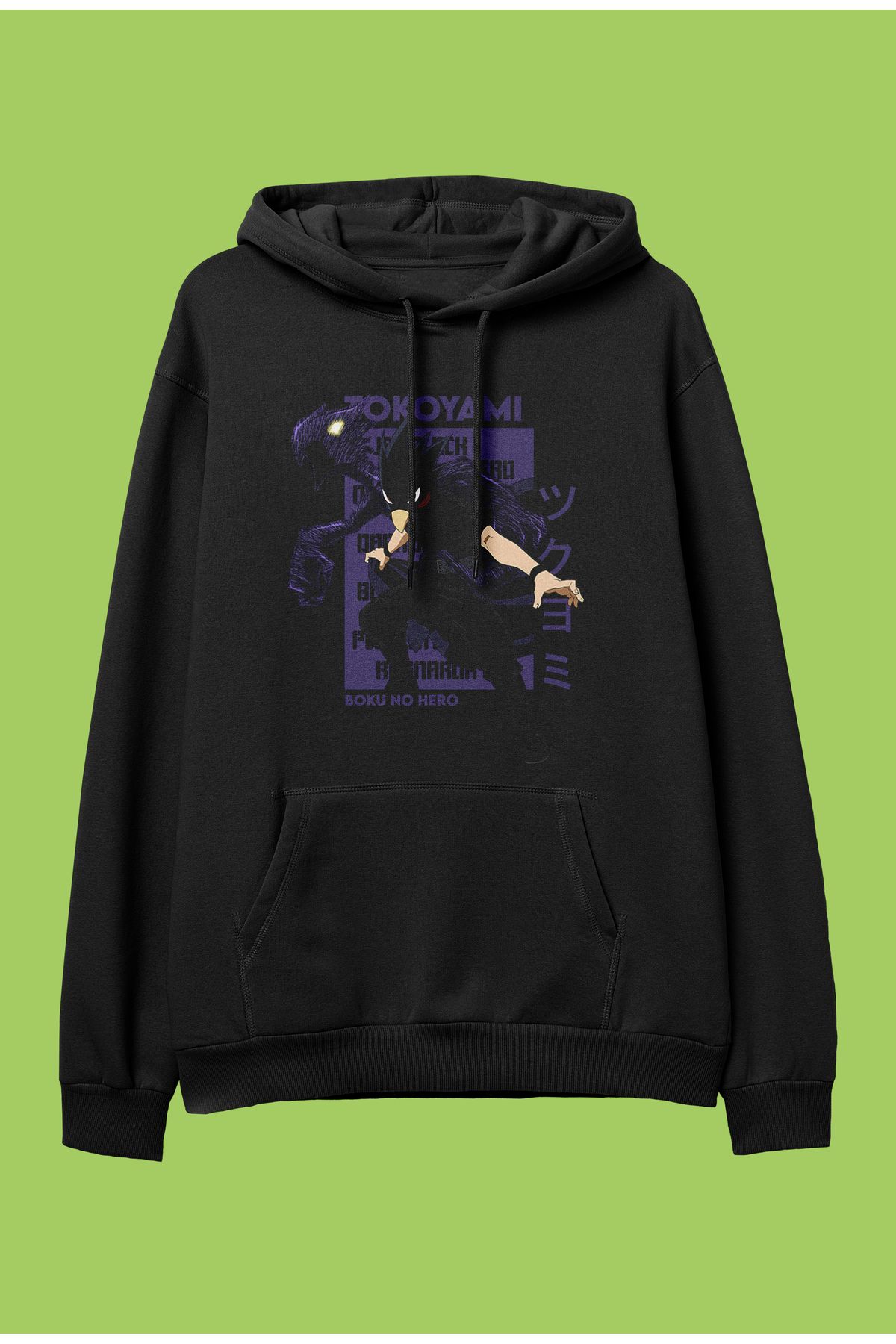 ZOKAWEAR My Hero Academia Fumikage Tokoyami anime character printed hooded sweatshirt hoodie