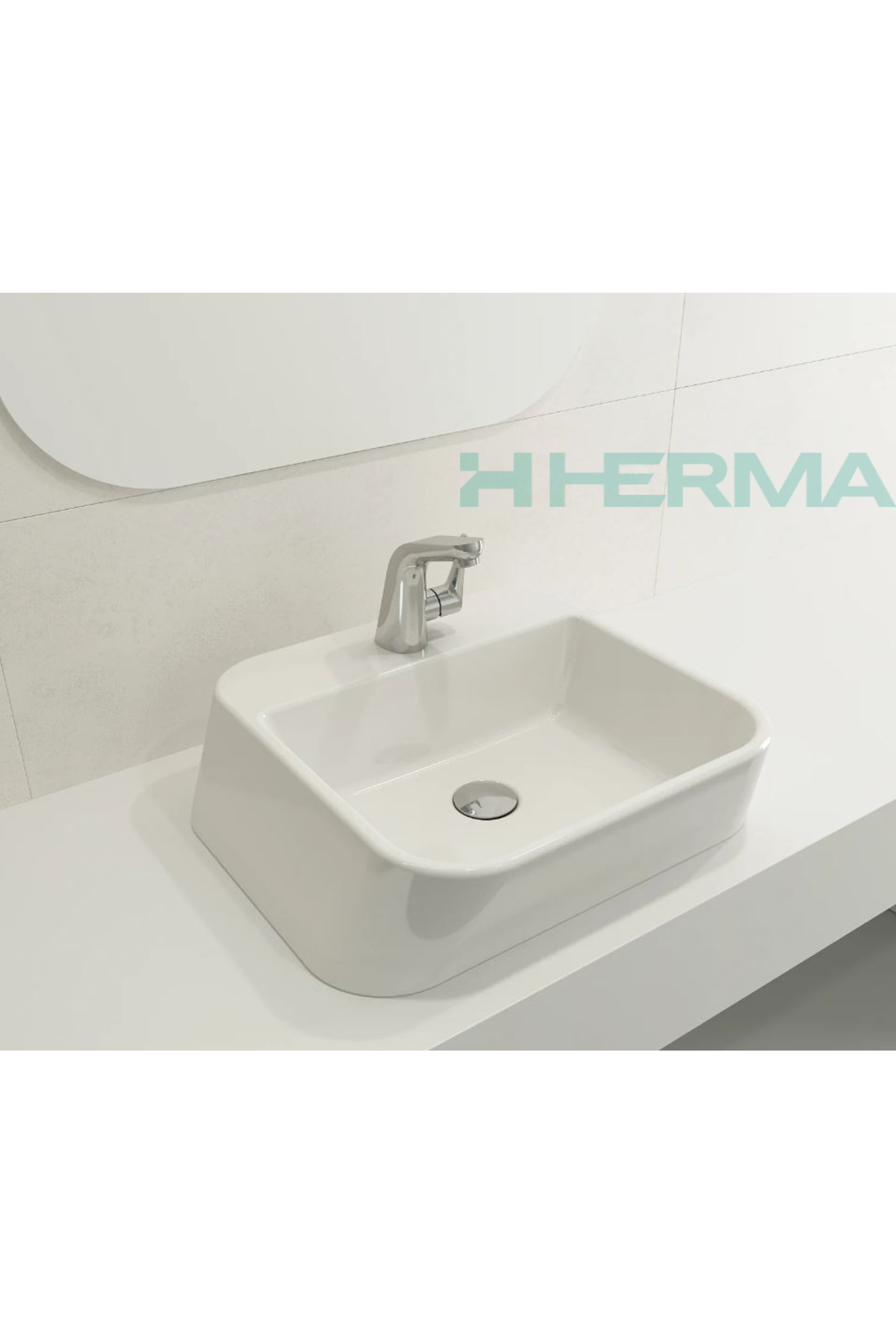 Firenze Bowl Sink 50x42 Cm Bright White 1074-001-0126