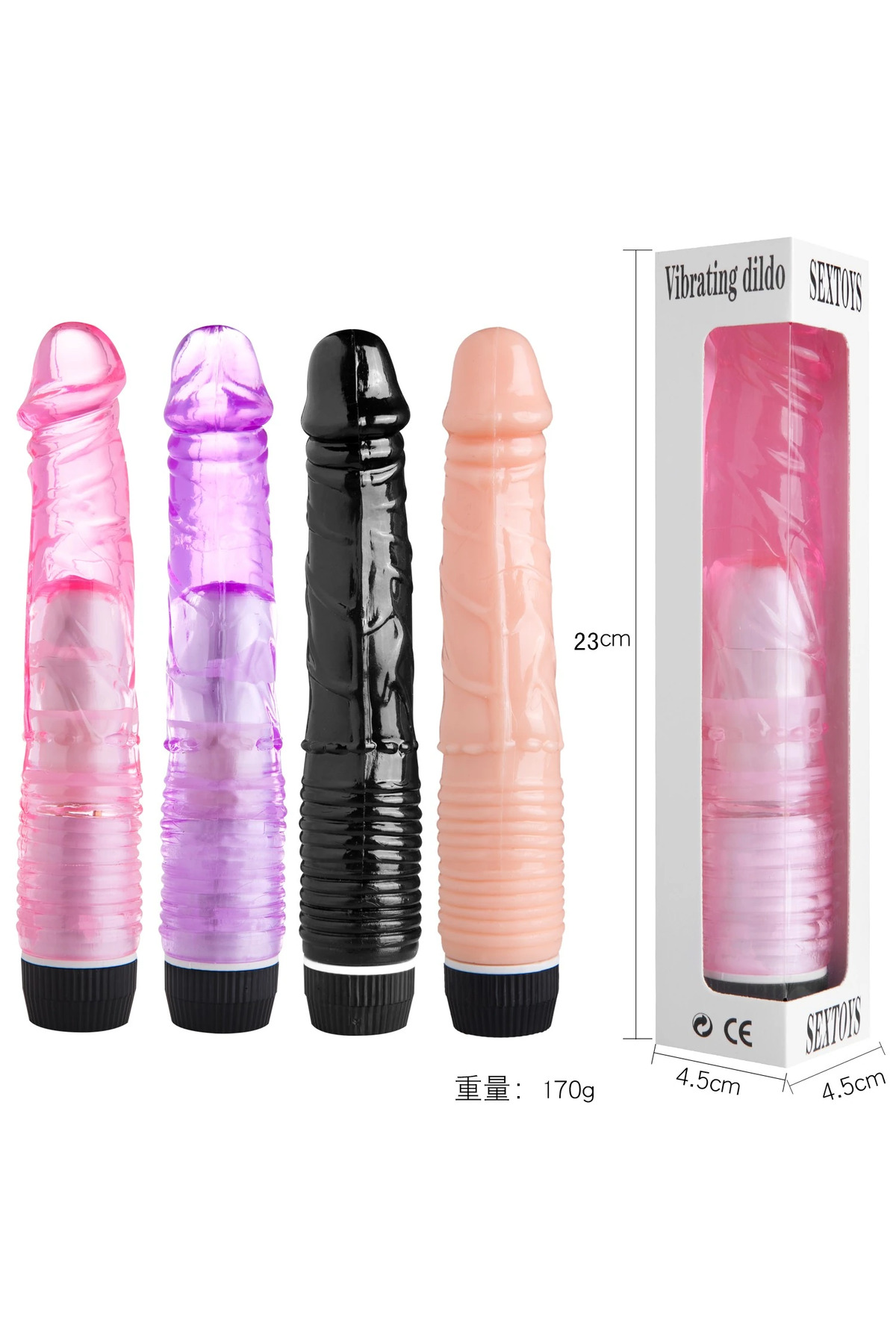 Vibes Flesh Kademeli Titreşimli Jel Vibratör 23 Cm 4
