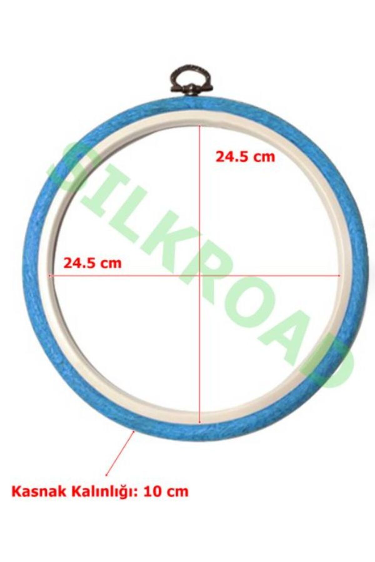 No:5 Round Blue Plastic Panel Pulley - 24.5cm - 10mm