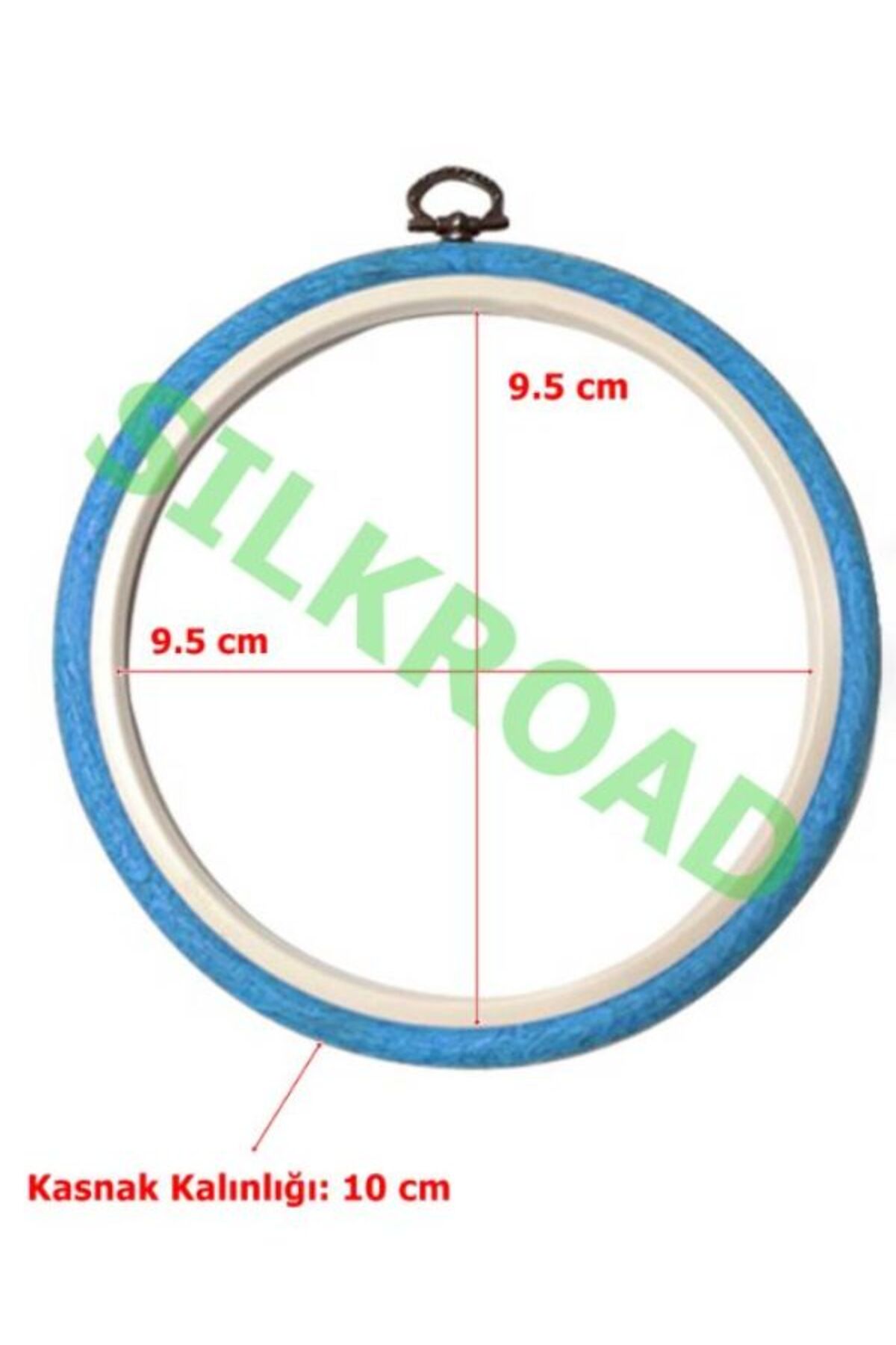 No:1 Round Blue Plastic Panel Pulley - 9.5cm - 10mm