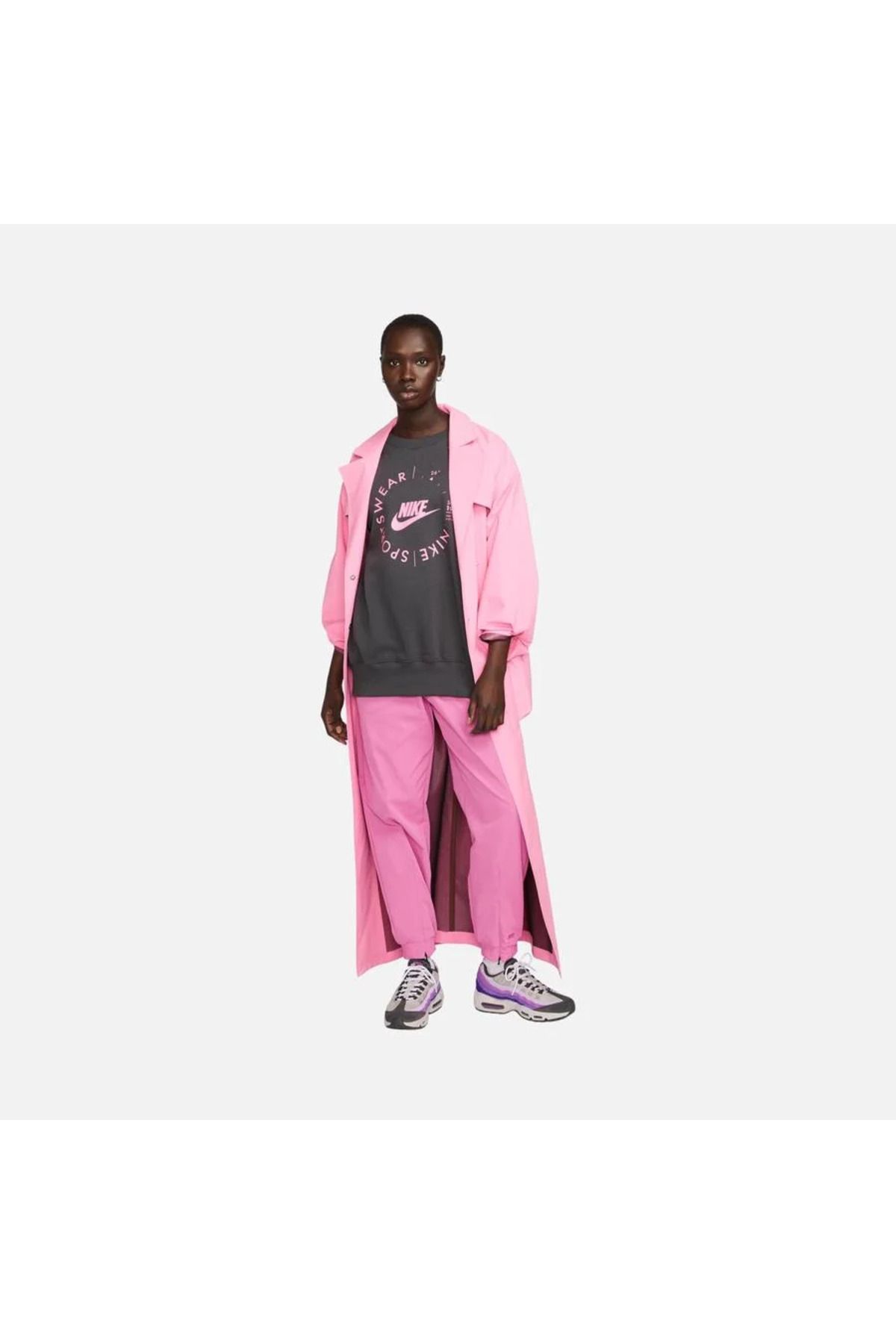 Nike swoosh clearance pink tracksuit