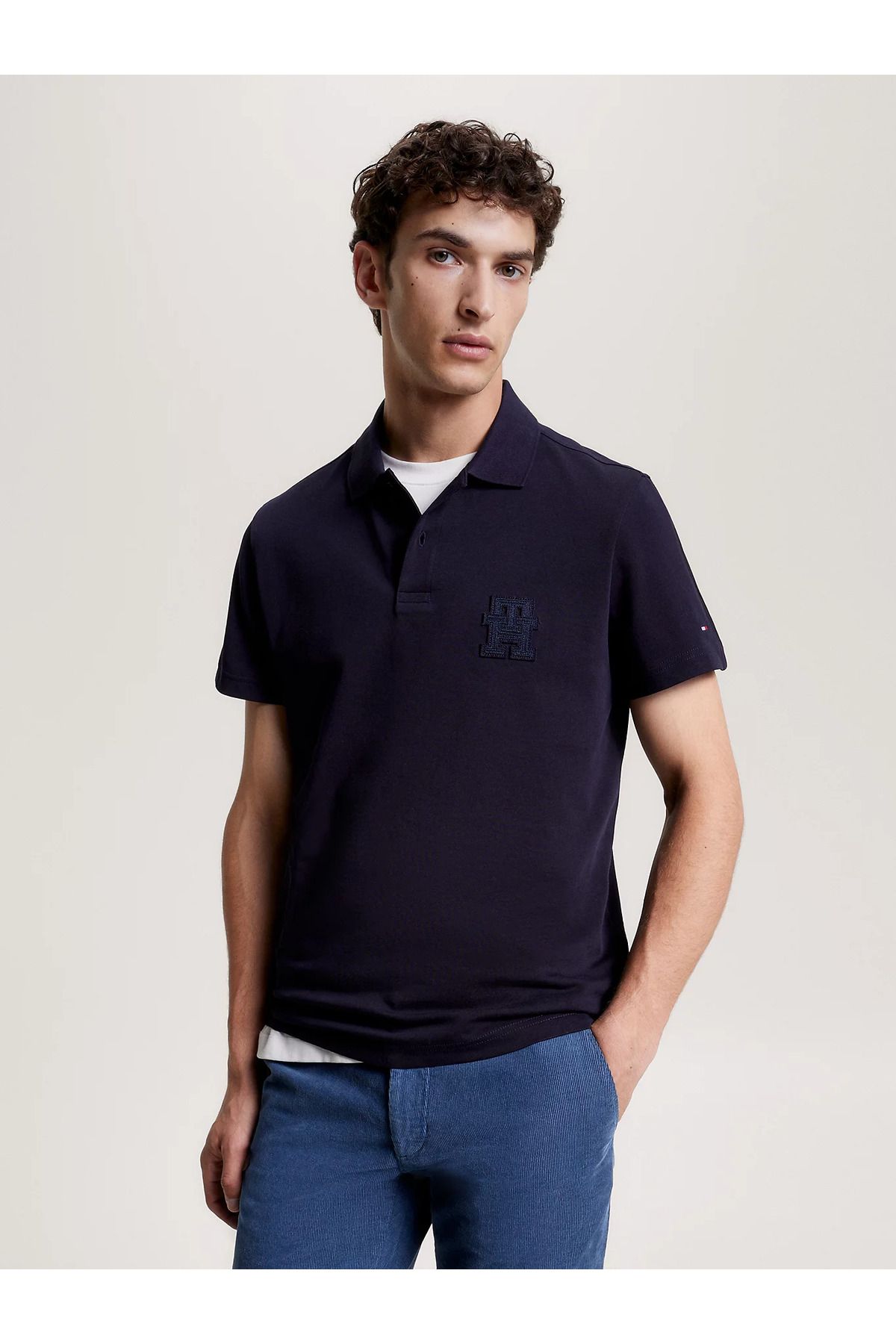 Navy blue tommy hilfiger polo new arrivals