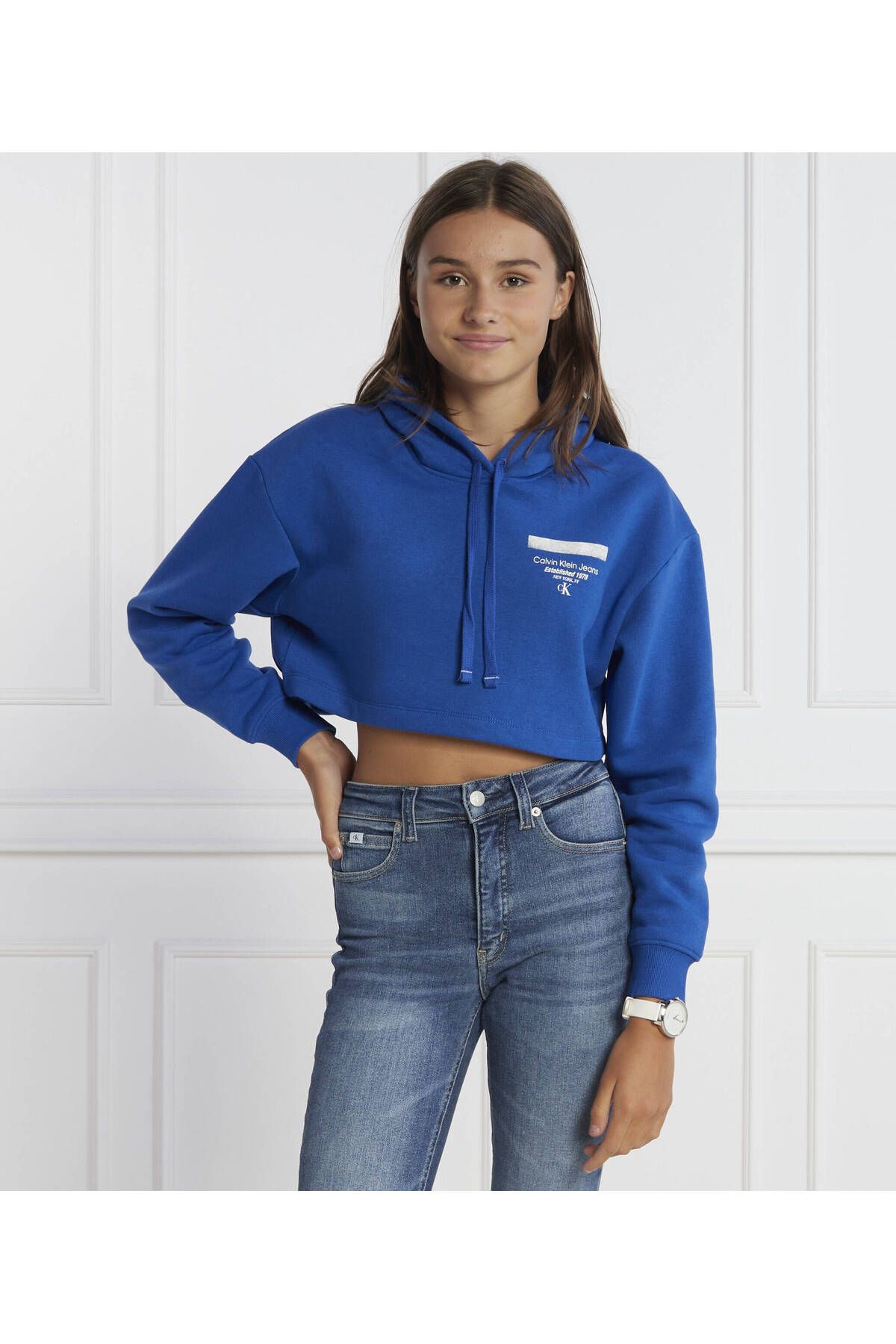 Calvin Klein Sweatshirt Blue Relaxed fit Trendyol