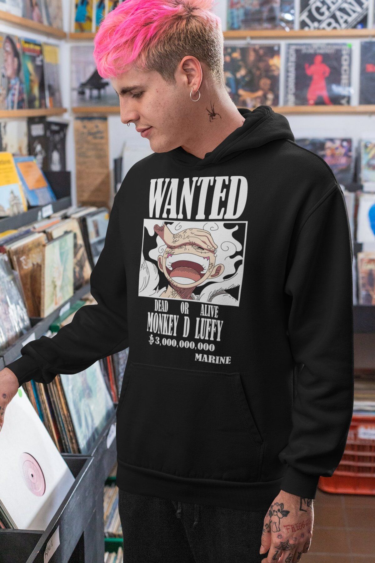 Fuddy Moda One Piece Monkey D. Luffy Printed Hooded Sweatshirt