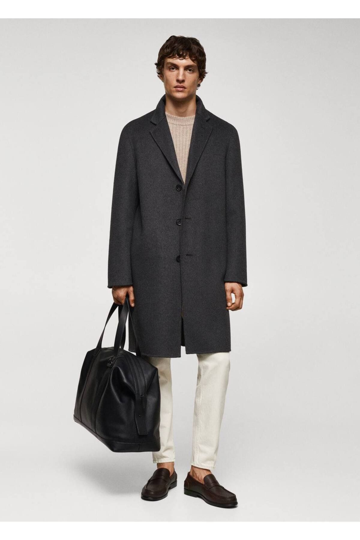 MANGO Man-Handmade Recycled Wool Overcoat 2