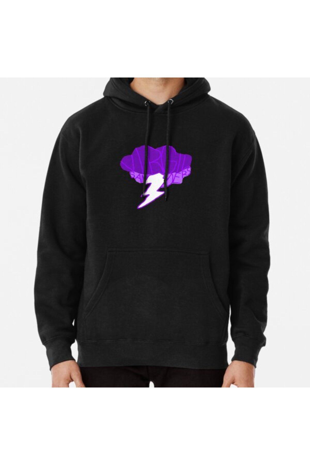 ZOKAWEAR Thomas Sanders Sides Virgil Anxiety Purple Logo Cloud Storm Stormcloud Printed Sweatshirt Hoodie
