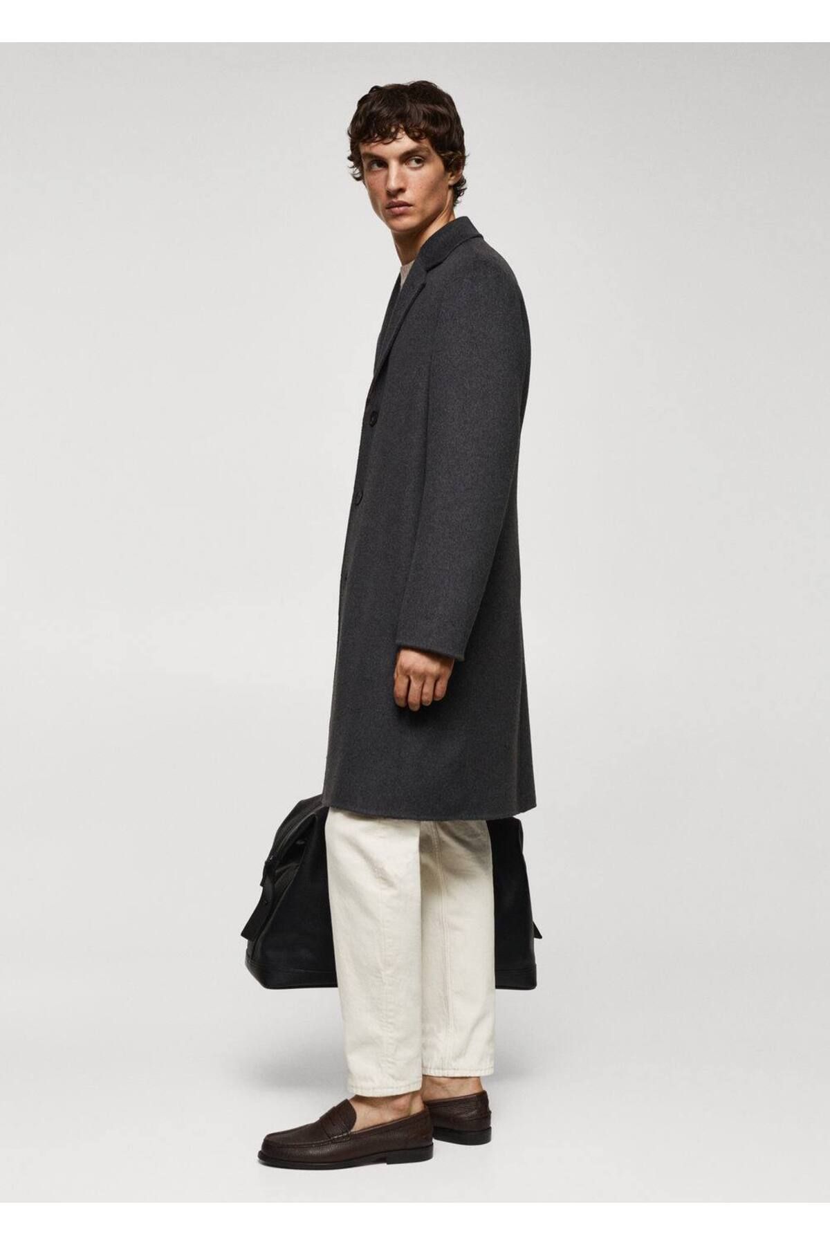 MANGO Man-Handmade Recycled Wool Overcoat 5