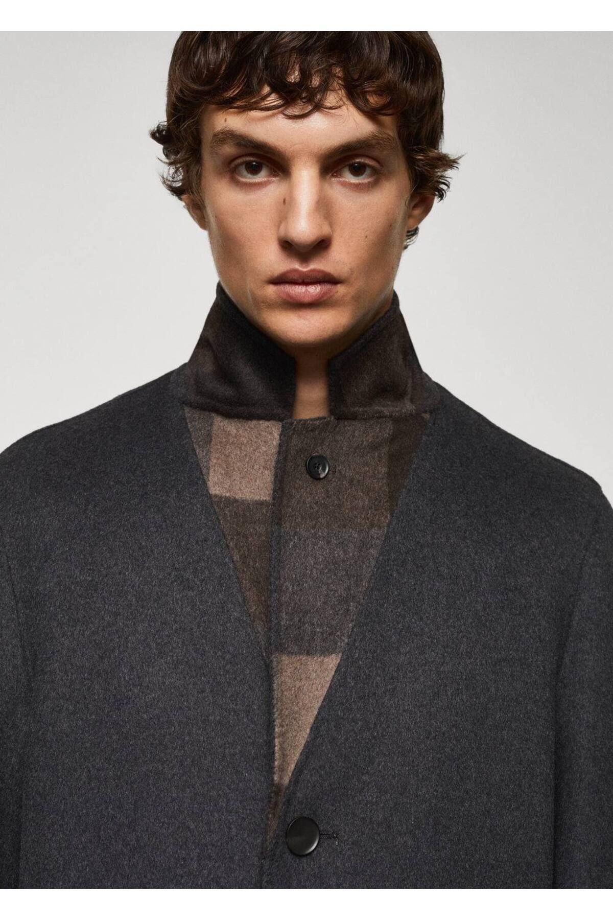MANGO Man-Handmade Recycled Wool Overcoat 8