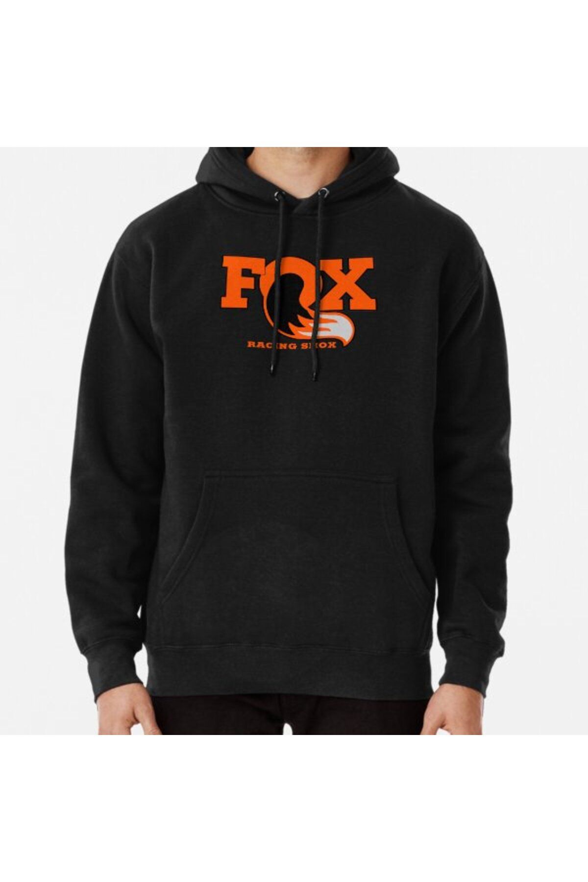 Fox hoodie black on sale orange