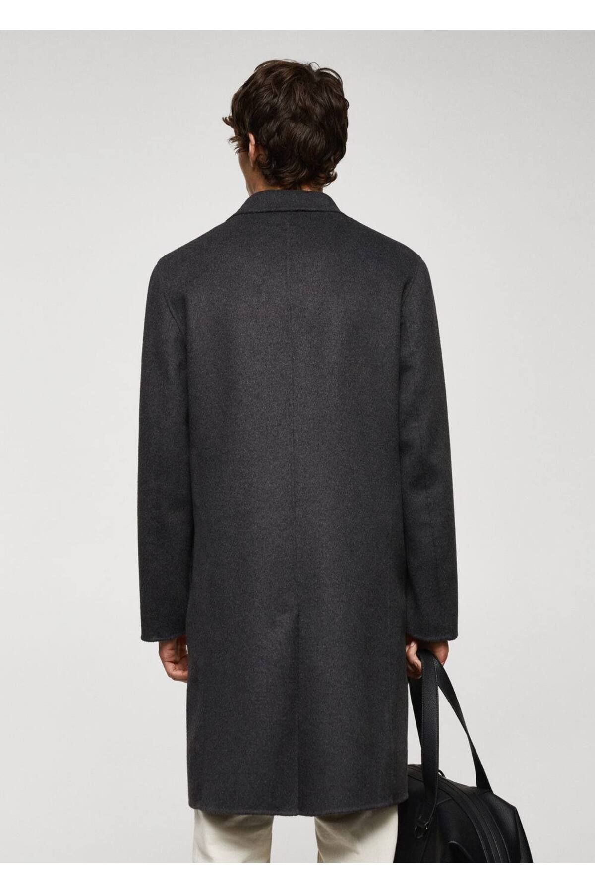 MANGO Man-Handmade Recycled Wool Overcoat 4