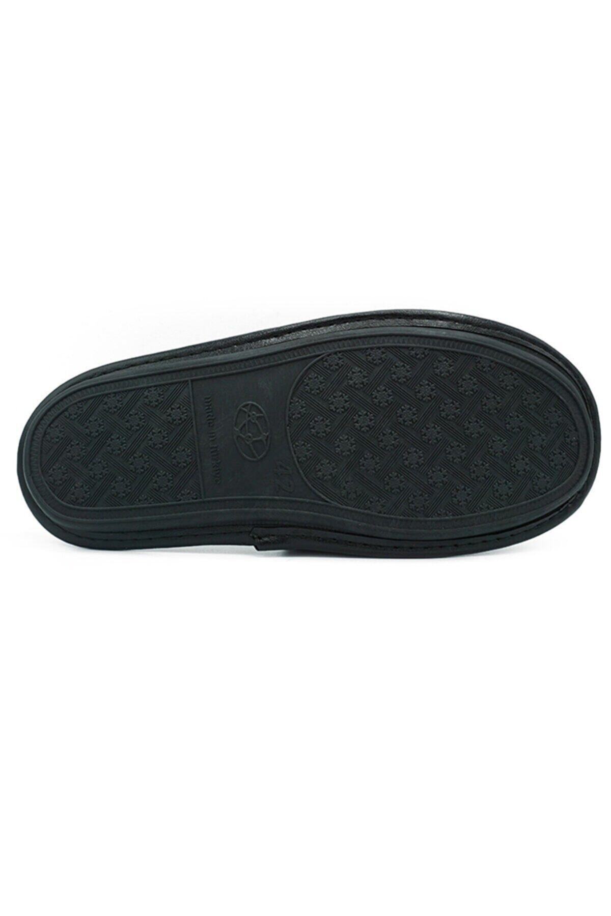 Genel Markalar  Deri Görünümlü Erkek Ev Terliği - Görsel 4