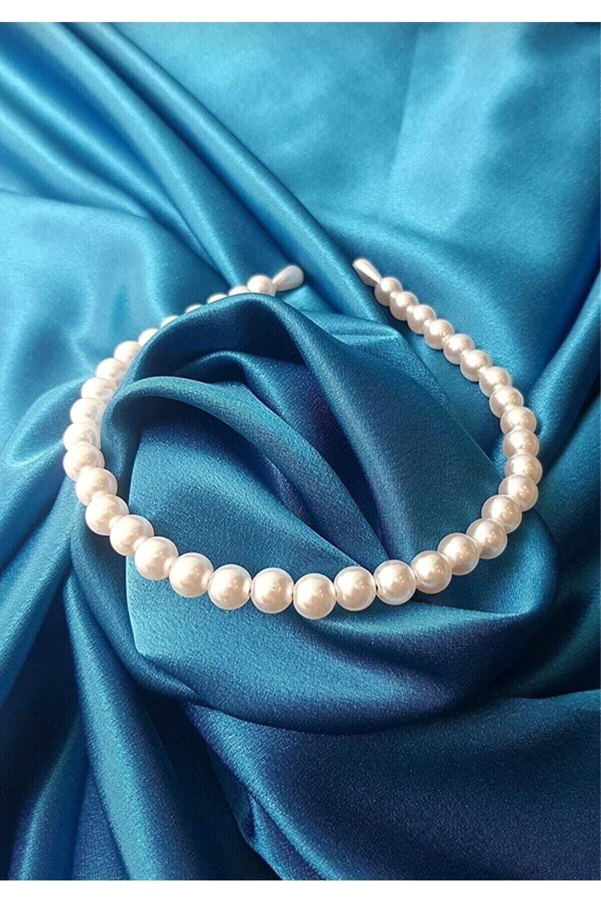 elvin aksesuar Beyaz Incili Taç – Taç