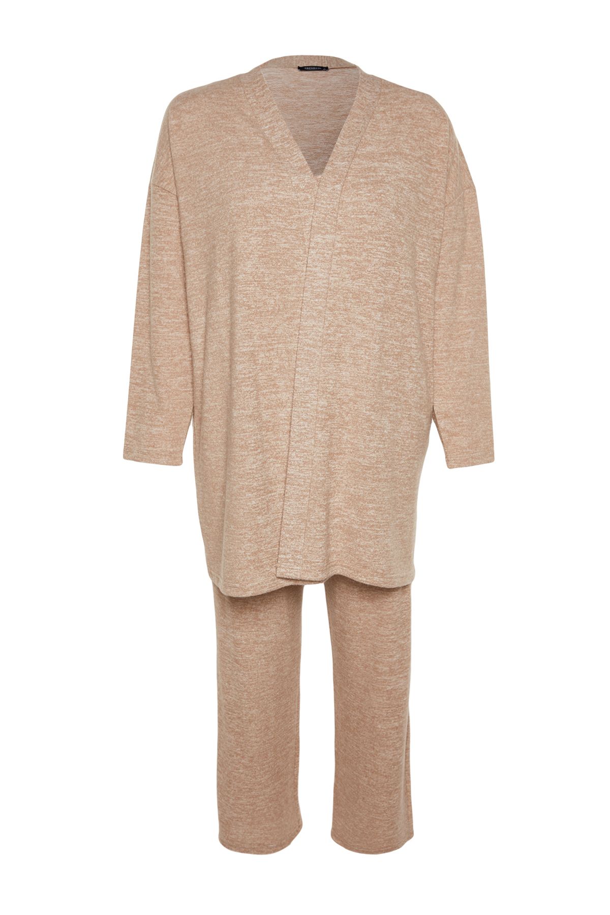 Trendyol Curve-Μπεζ Oversize Soft Plus Size Σετ 3 τεμαχίων - TBBAW24CP00022 5