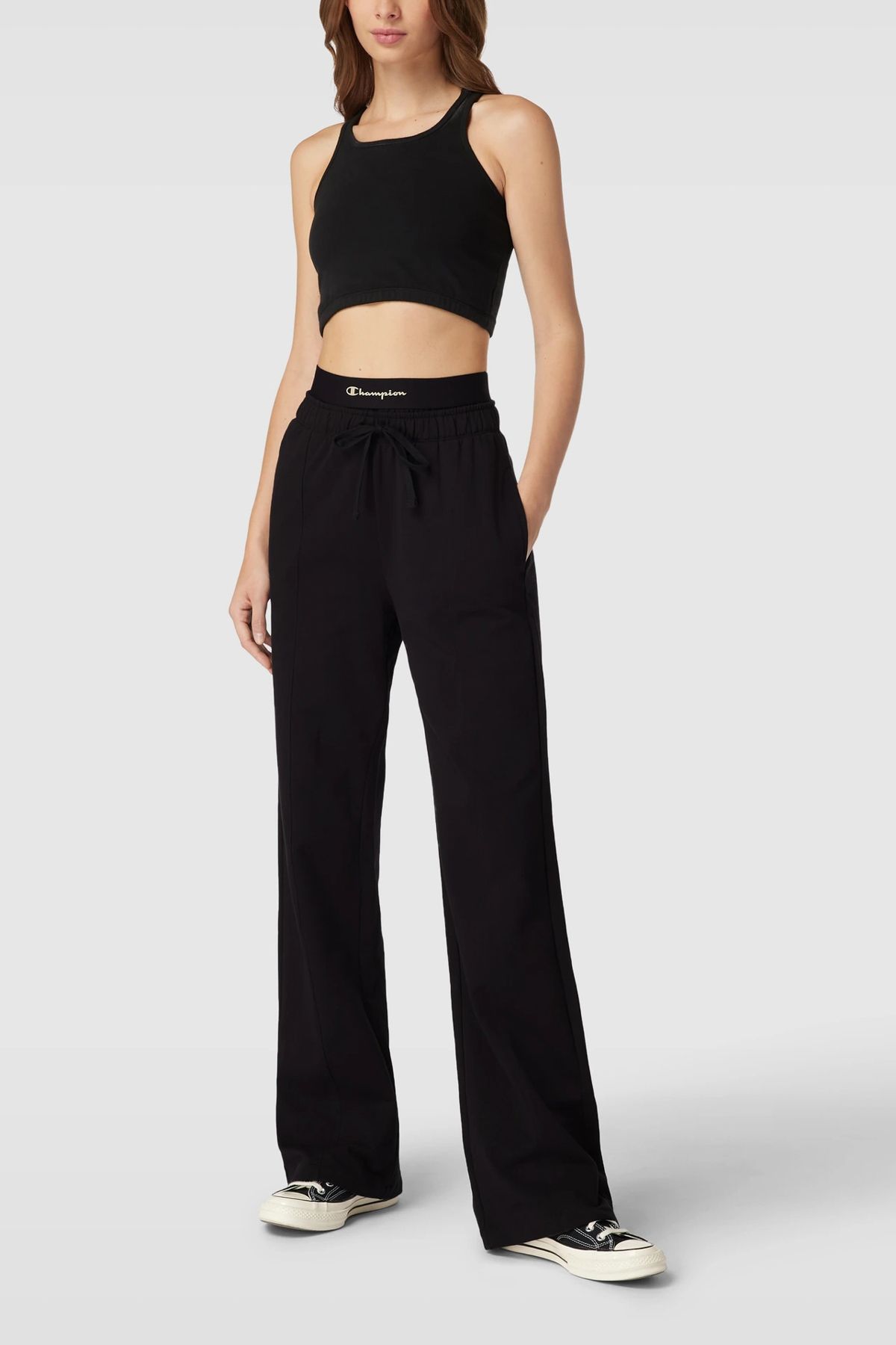 Champion Sweatpants Black Wide leg Trendyol