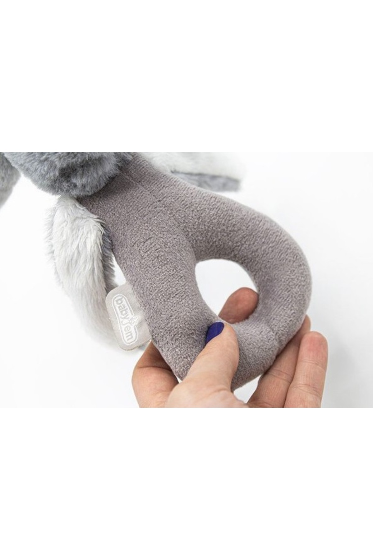 Babyjem Tutmalı Çıngıraklı Peluş Mini Tavşan 842 Gri 29x27 cm fotoğrafı 5 (önizleme)