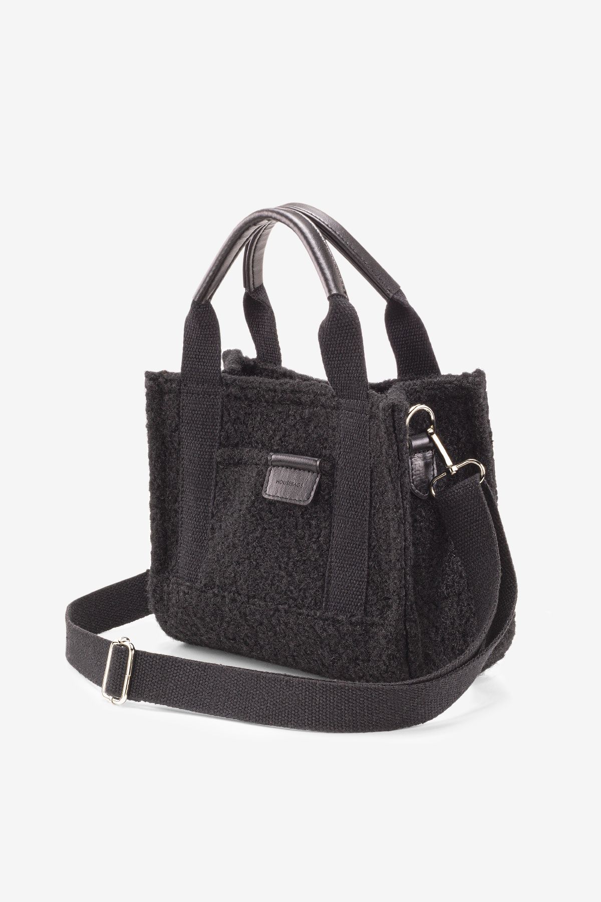 Housebags-Geantă tote neagră cu blană artificială pentru femei 232 1