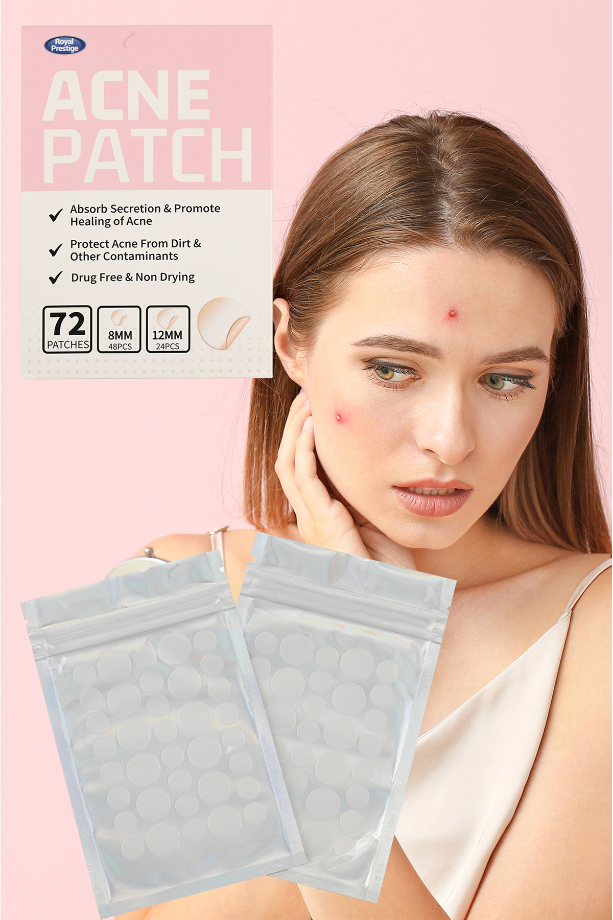 xolo Akne Sivilce Koruyucu Yama 72 Adet Hidrokolloidler Absorde Edici Kamuflaj XLMHZT079