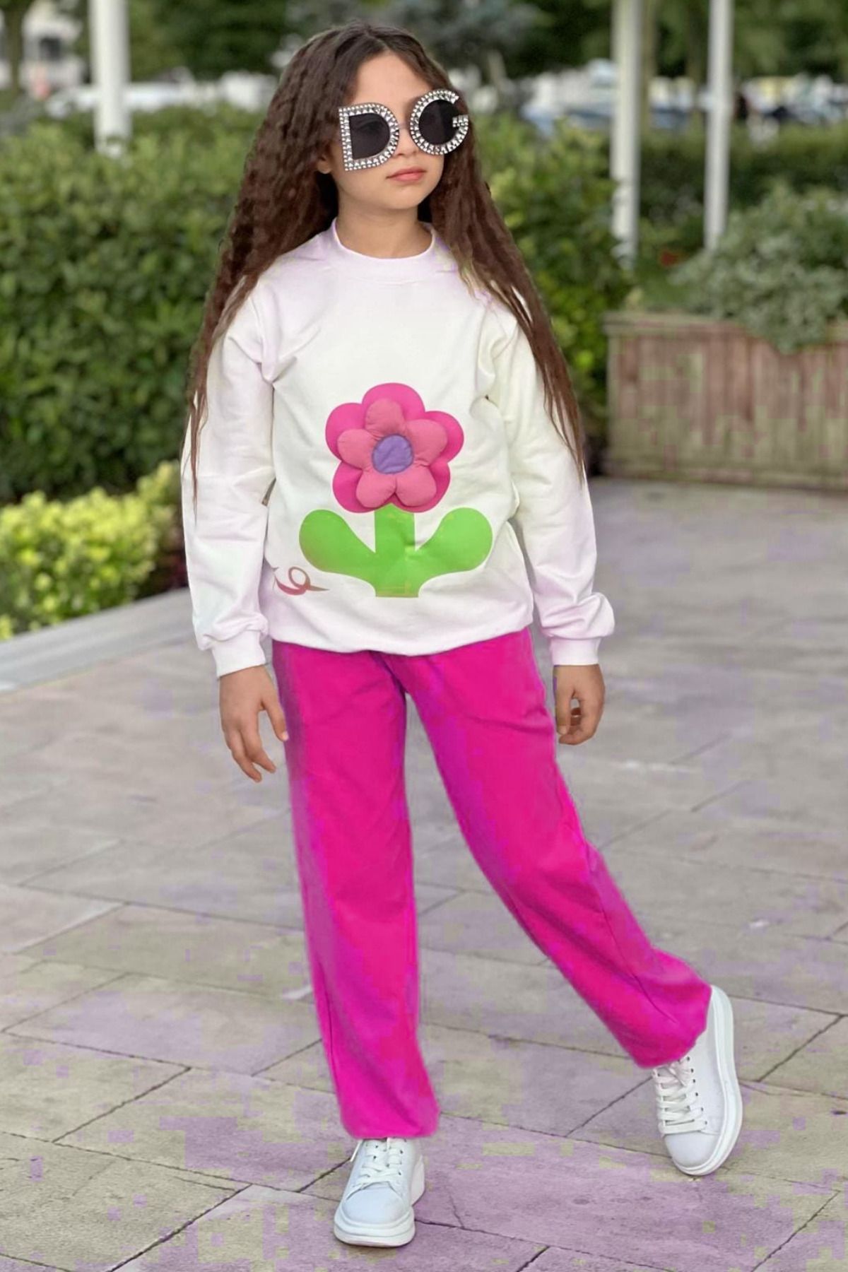 ELAFOR 2 Thread Fabric Fiber Filled Embossed Flower Pattern Girl s