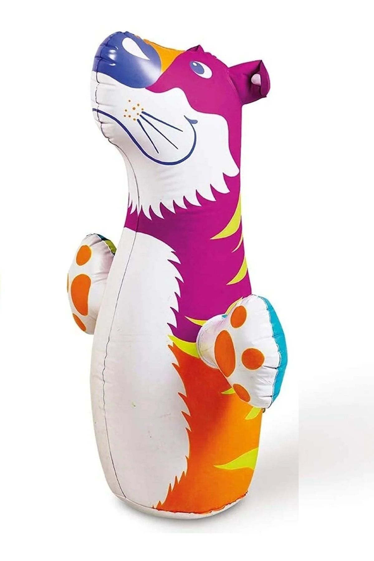 Renkli Kaplan Figürlü Kumsuz Hacıyatmaz Yüksek Kalite Patlamaya Dayanıklı 98x44 Cm Hacı Yatmaz