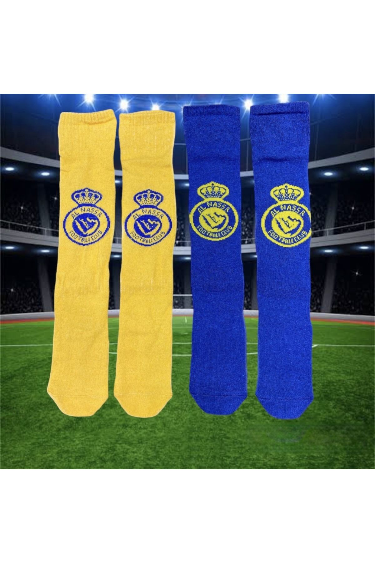 Suq giyim Ronaldo, Pachet De 2 Șosete De Fotbal, Jambiere Copii Adulți Masculin - 40–45