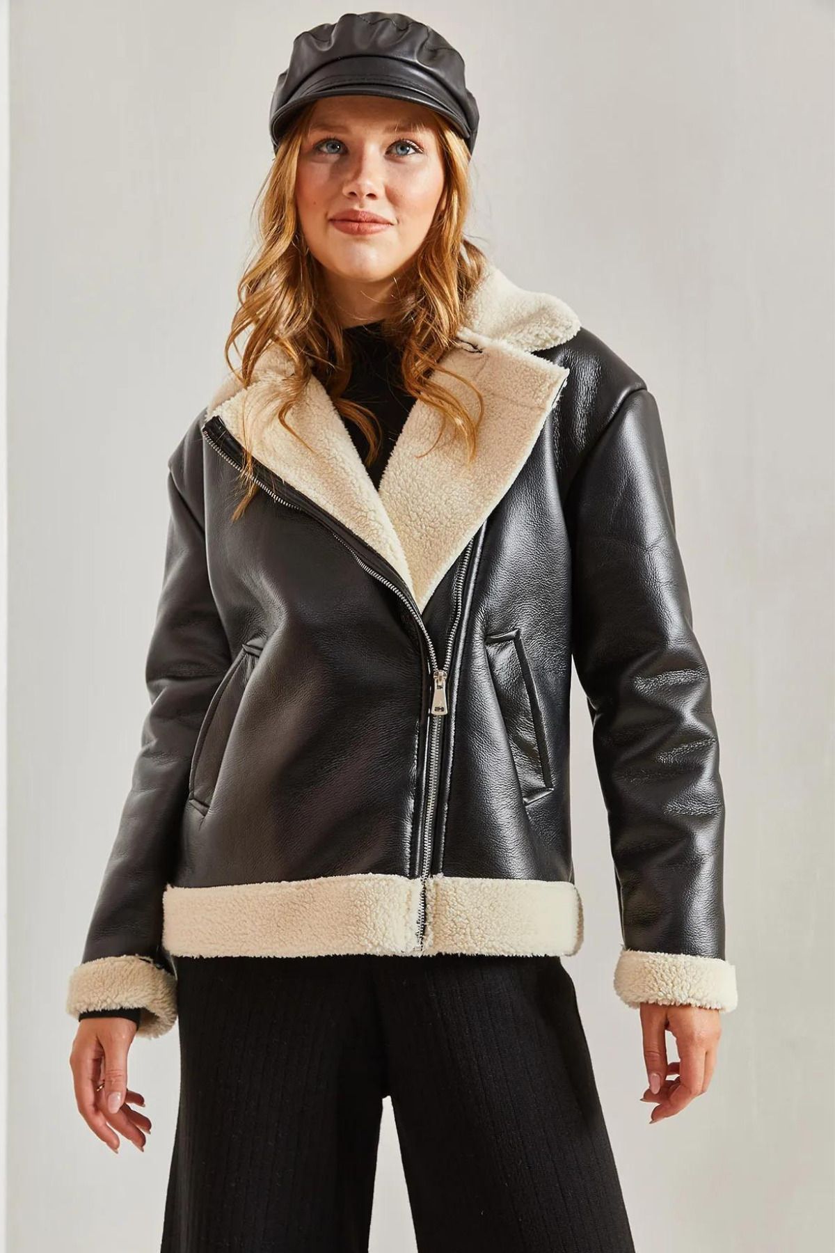 Womens jacket hotsell zipper side